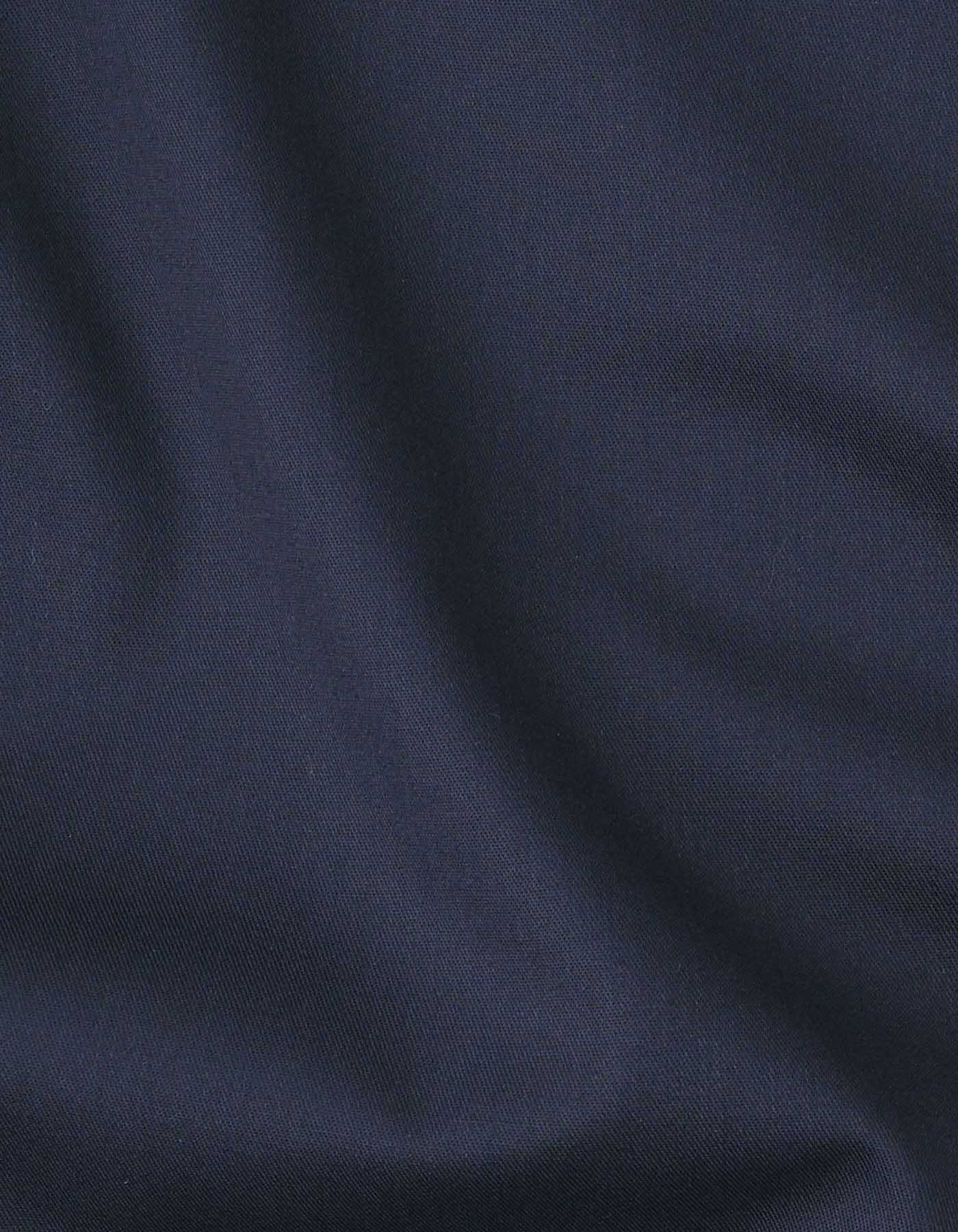 Navy Plain Classic Fit Shirt - Image 4