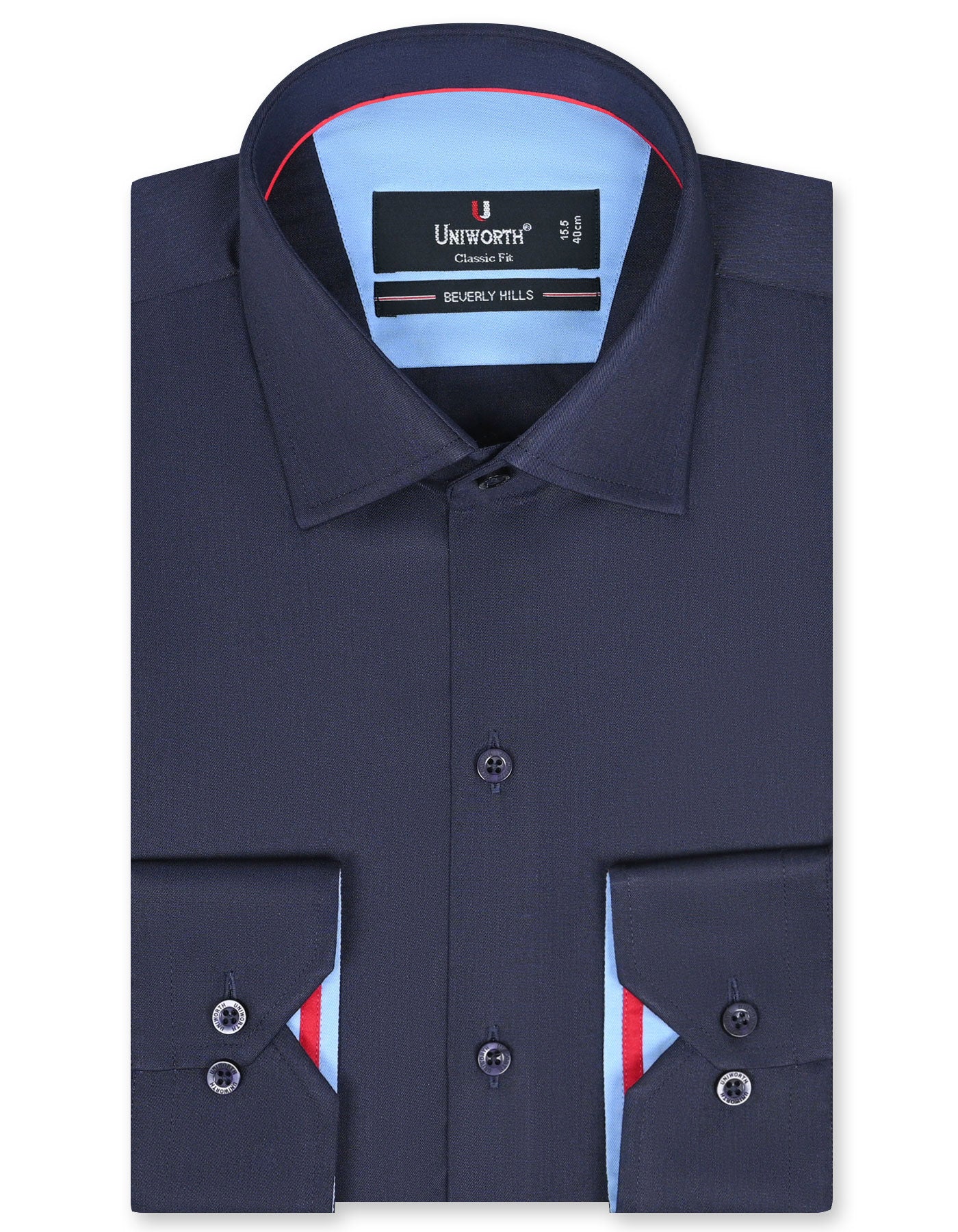 Navy Plain Classic Fit Shirt