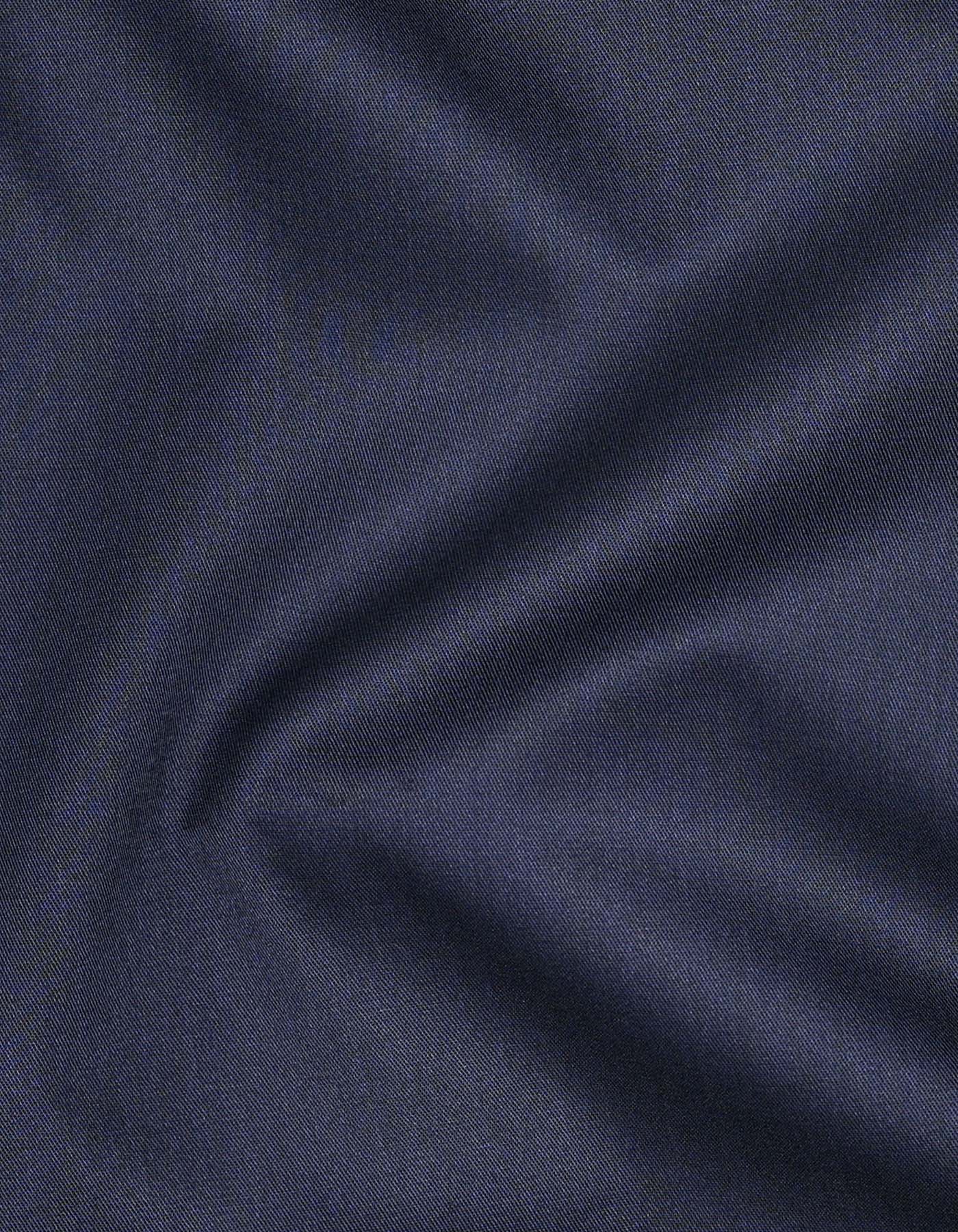 Navy Plain Classic Fit Shirt - Image 4