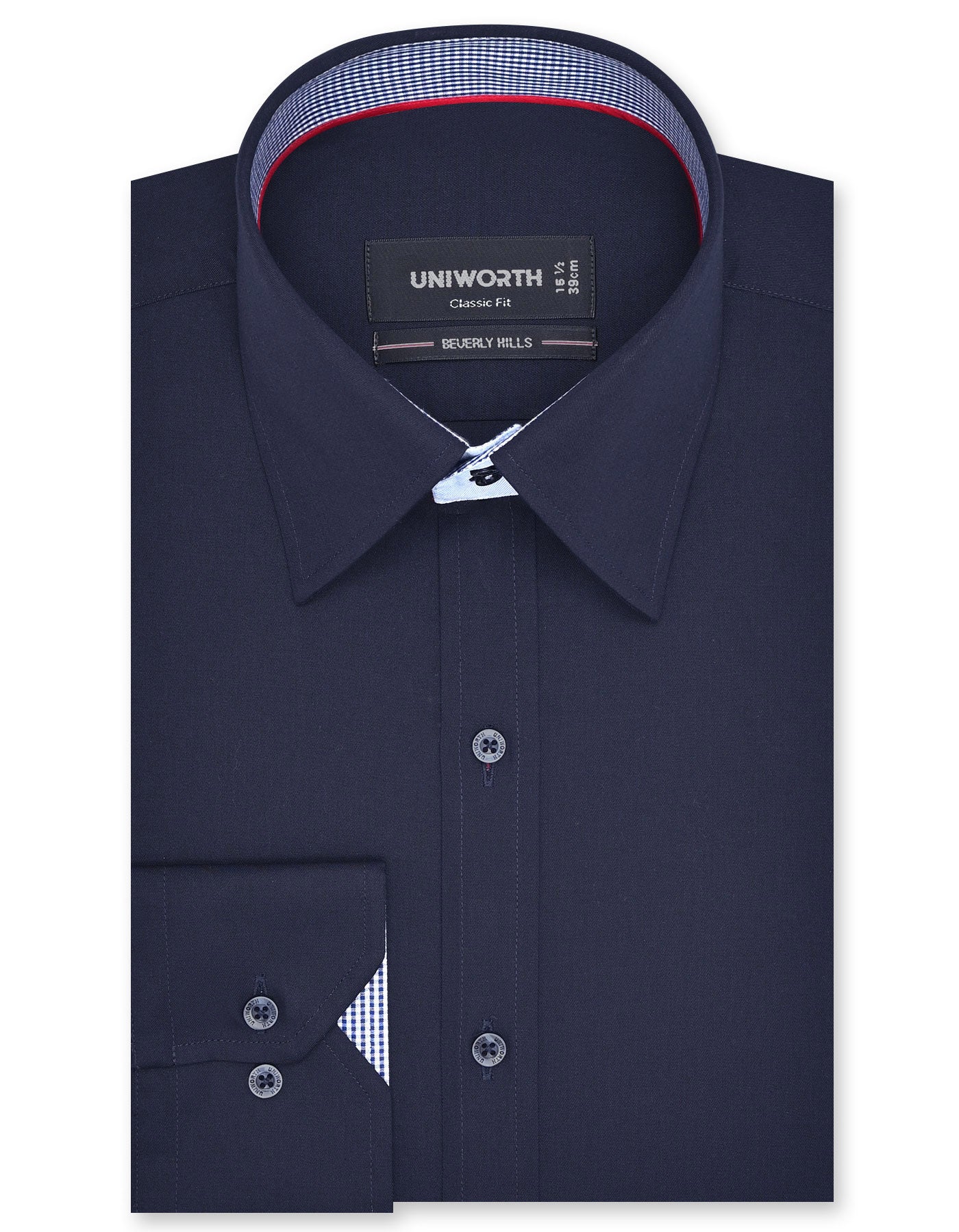 Navy Plain Classic Fit Shirt