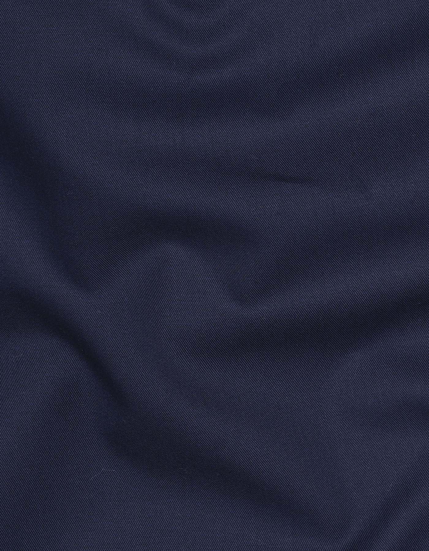 Navy Plain Classic Fit Shirt - Image 4
