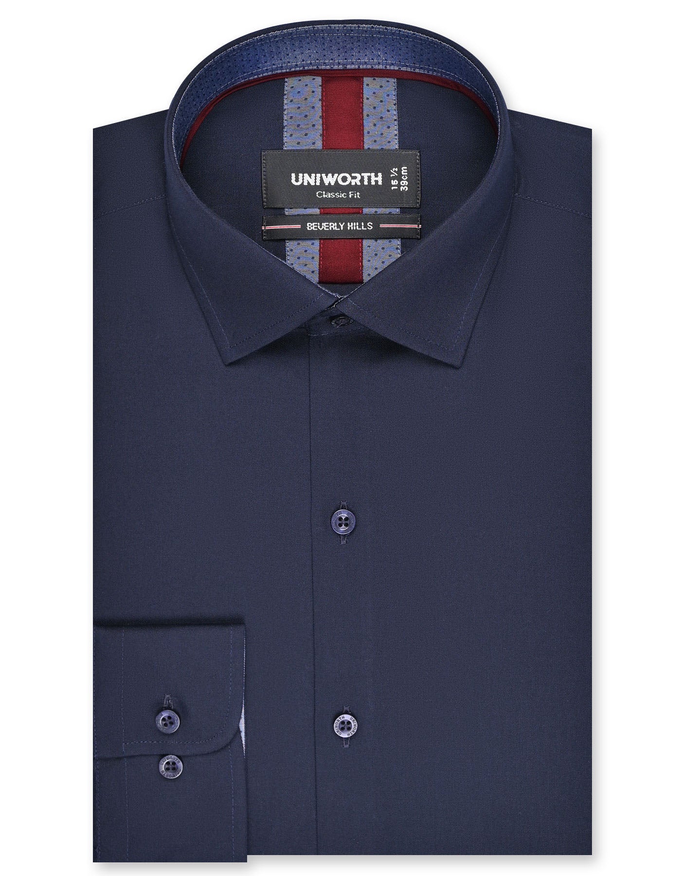 Navy Plain Classic Fit Shirt