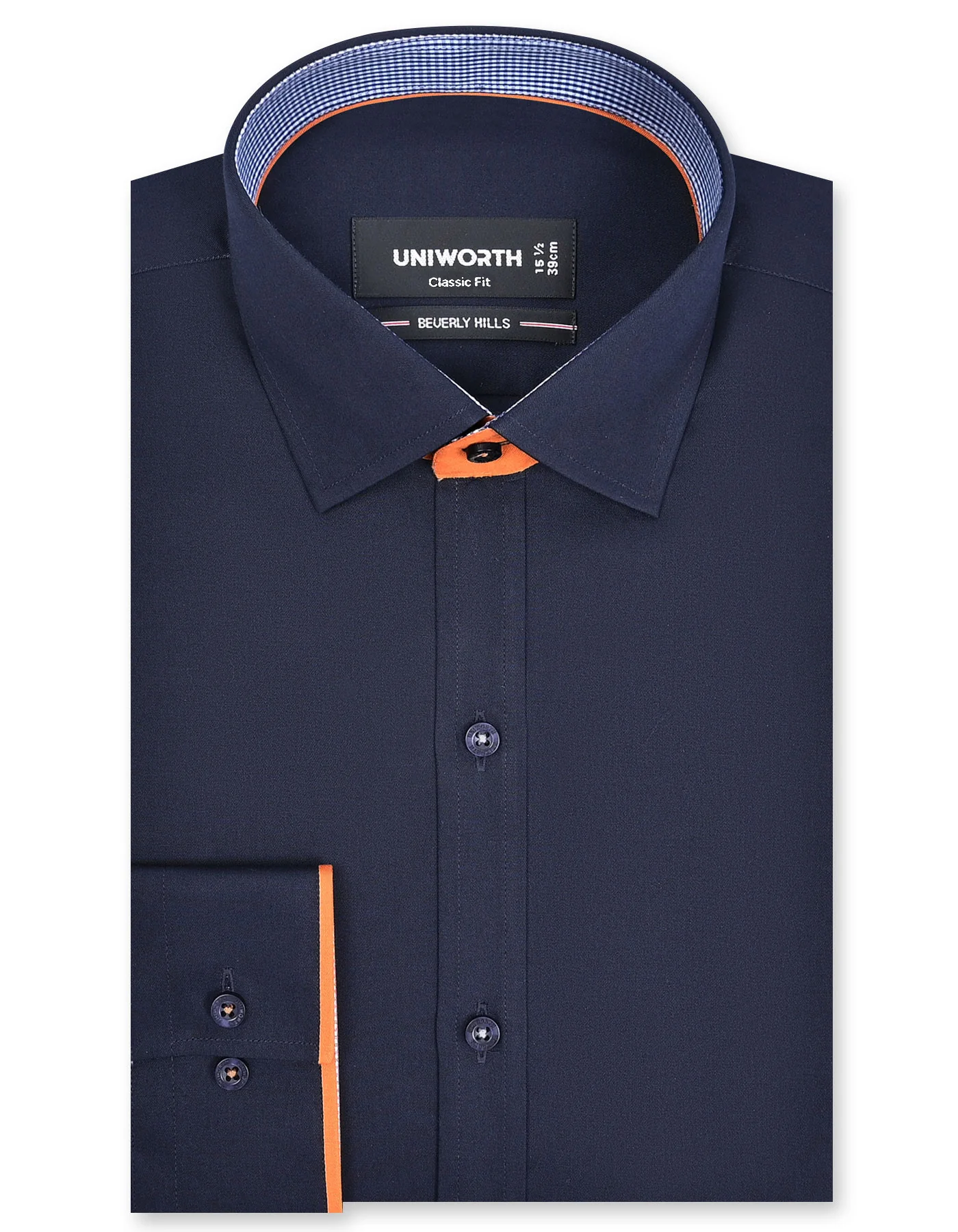 Navy Plain Classic Fit Shirt