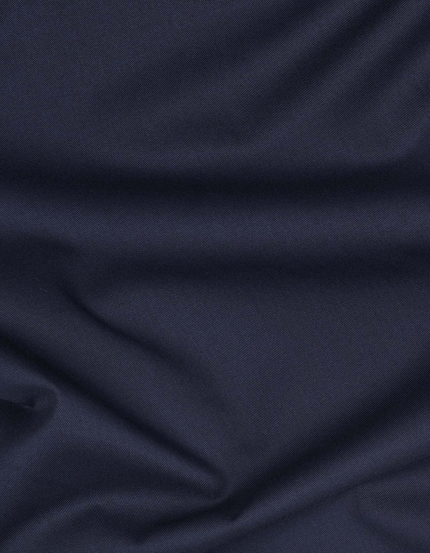 Navy Plain Classic Fit Shirt - Image 4