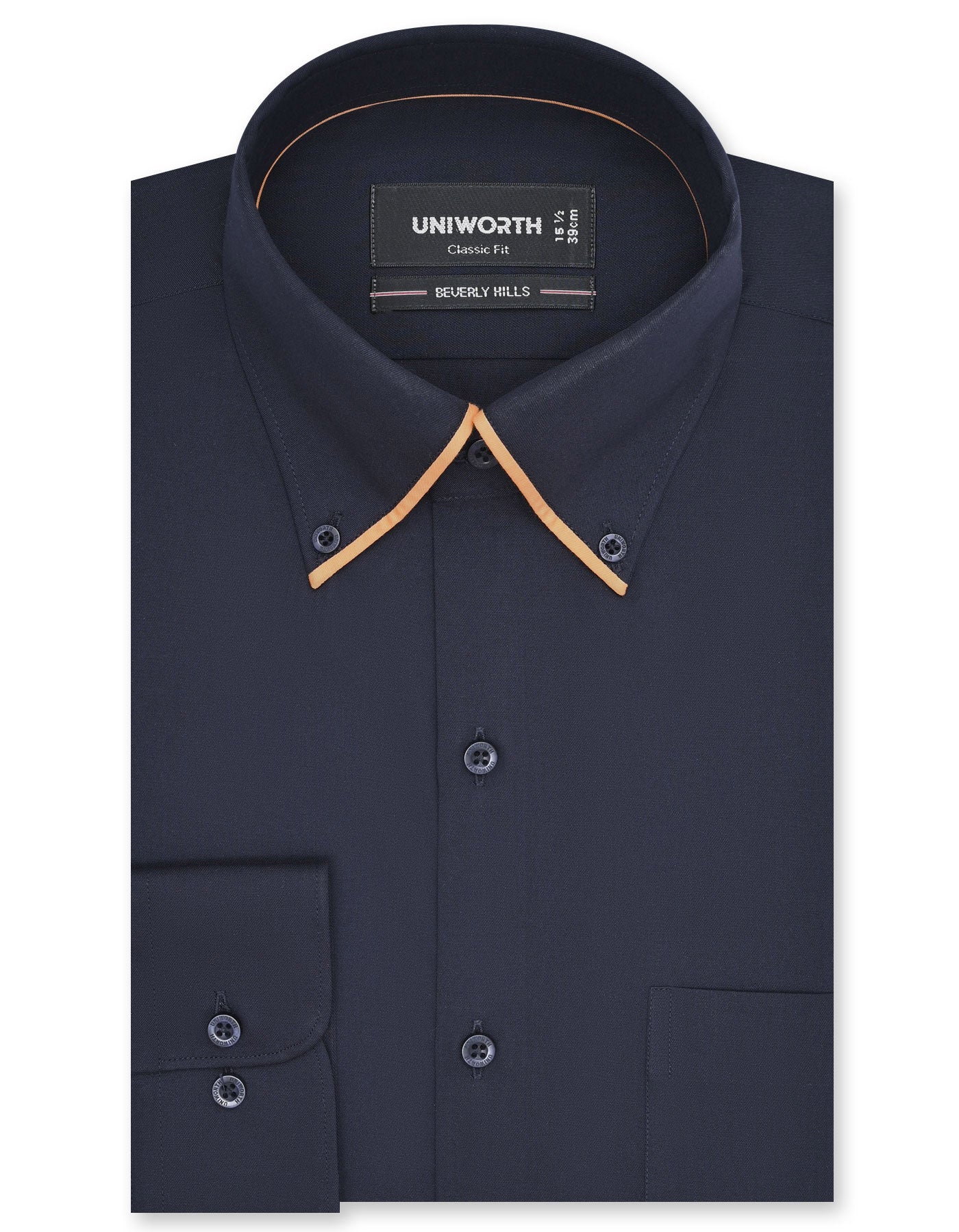Navy Plain Classic Fit Shirt