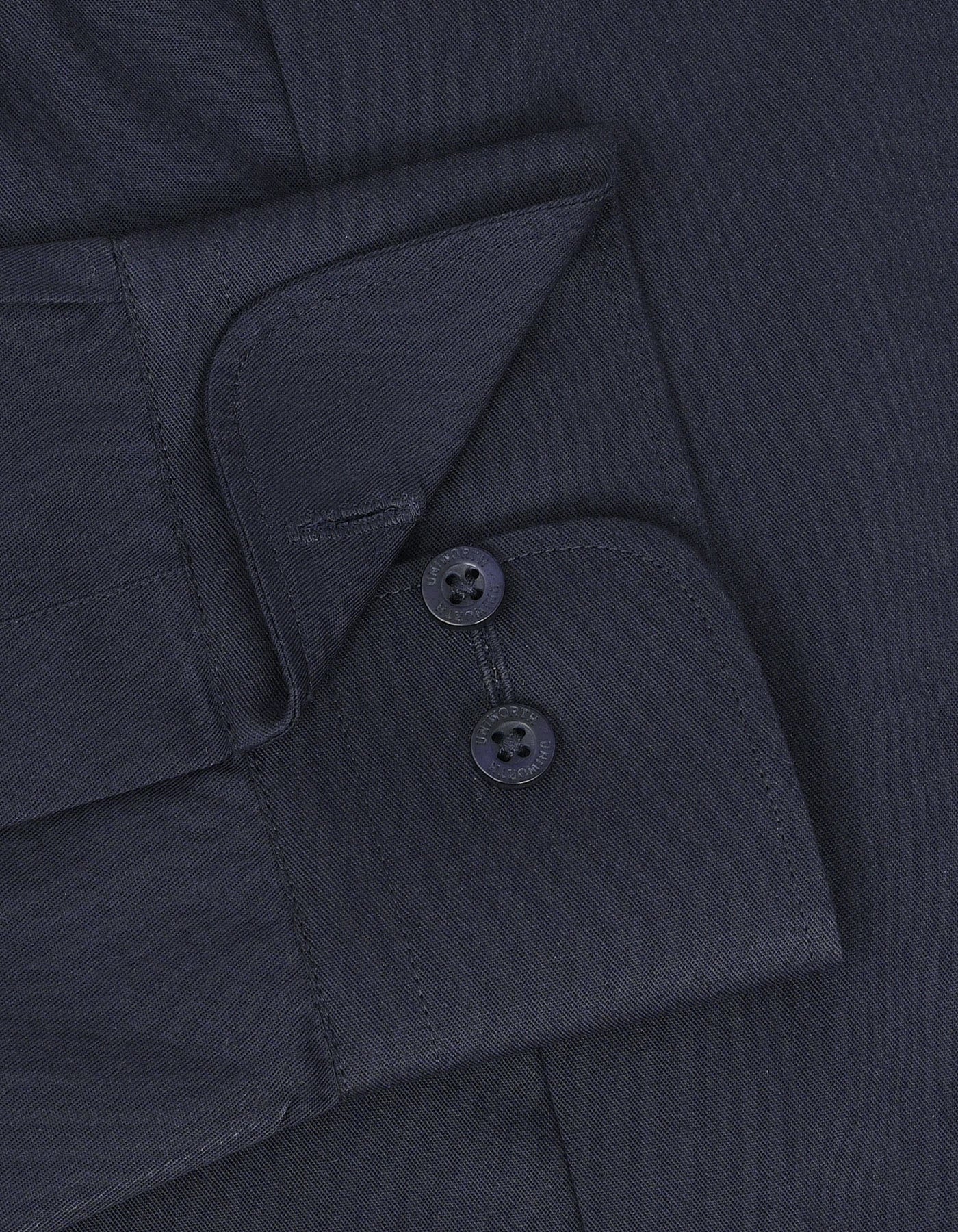 Navy Plain Classic Fit Shirt - Image 4