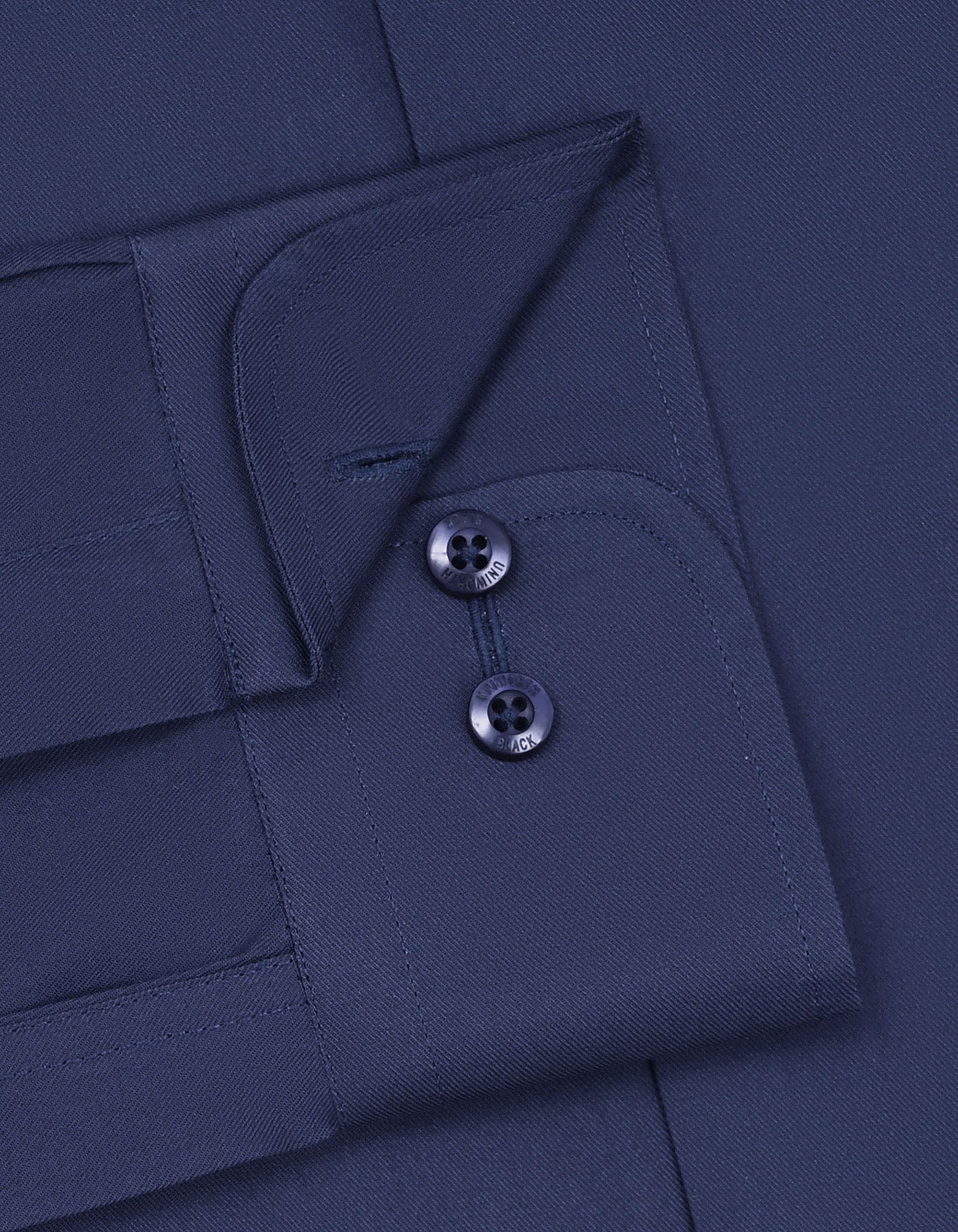 Navy Plain Classic Fit Shirt - Image 3