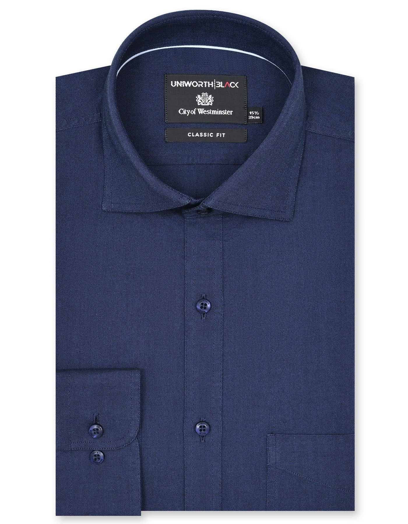 Navy Plain Classic Fit Shirt