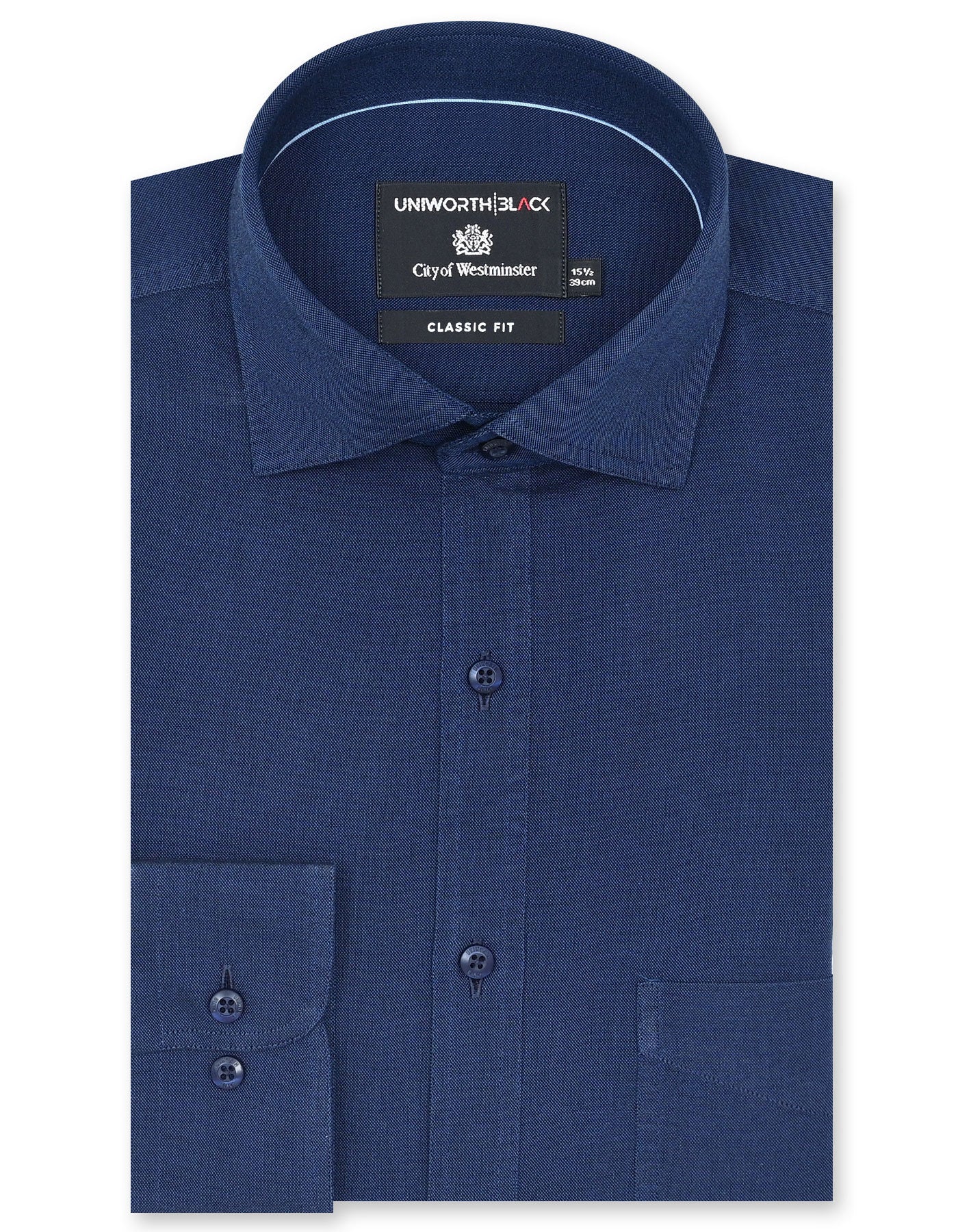 Navy Plain Classic Fit Shirt