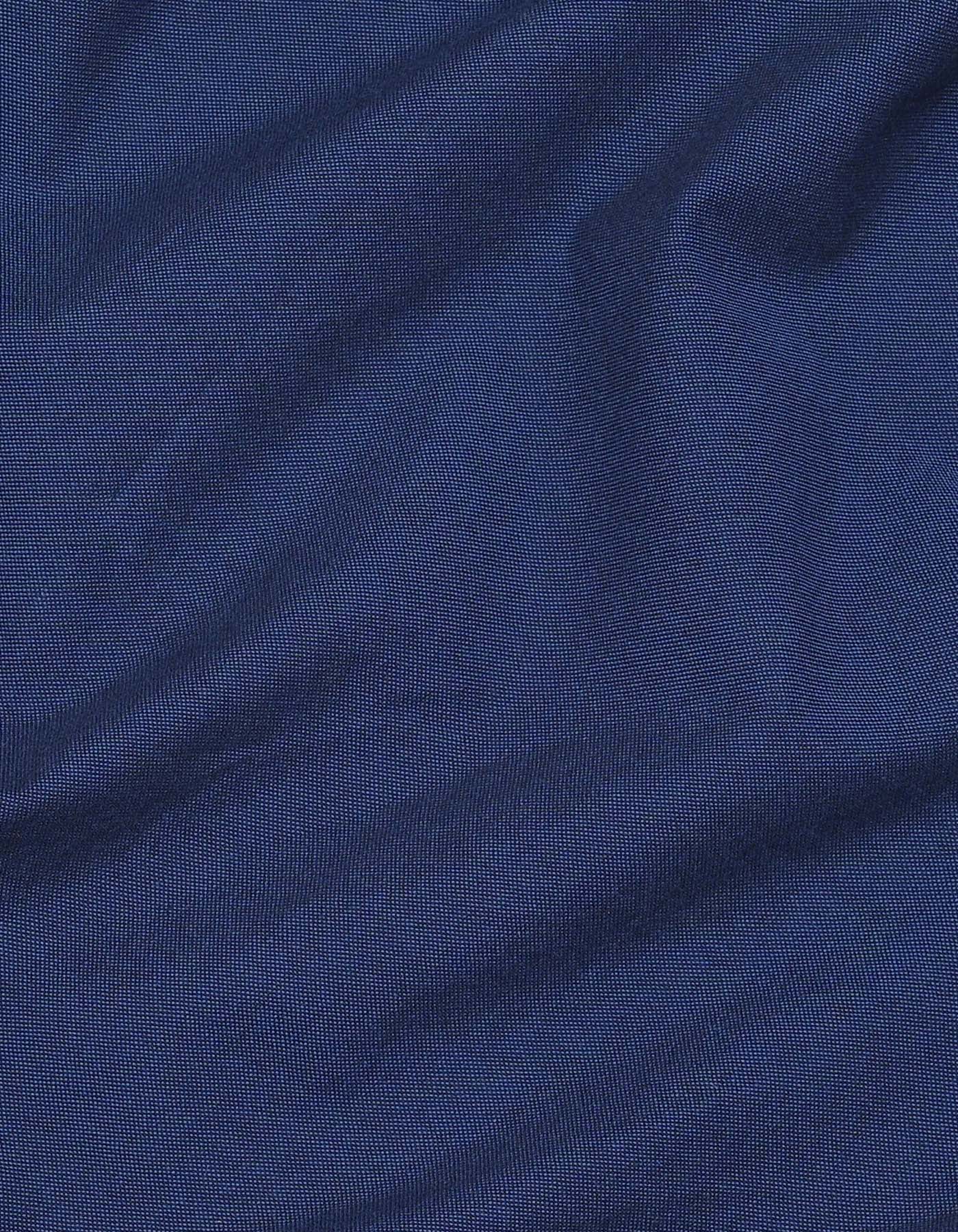 Navy Plain Classic Fit Shirt - Image 4