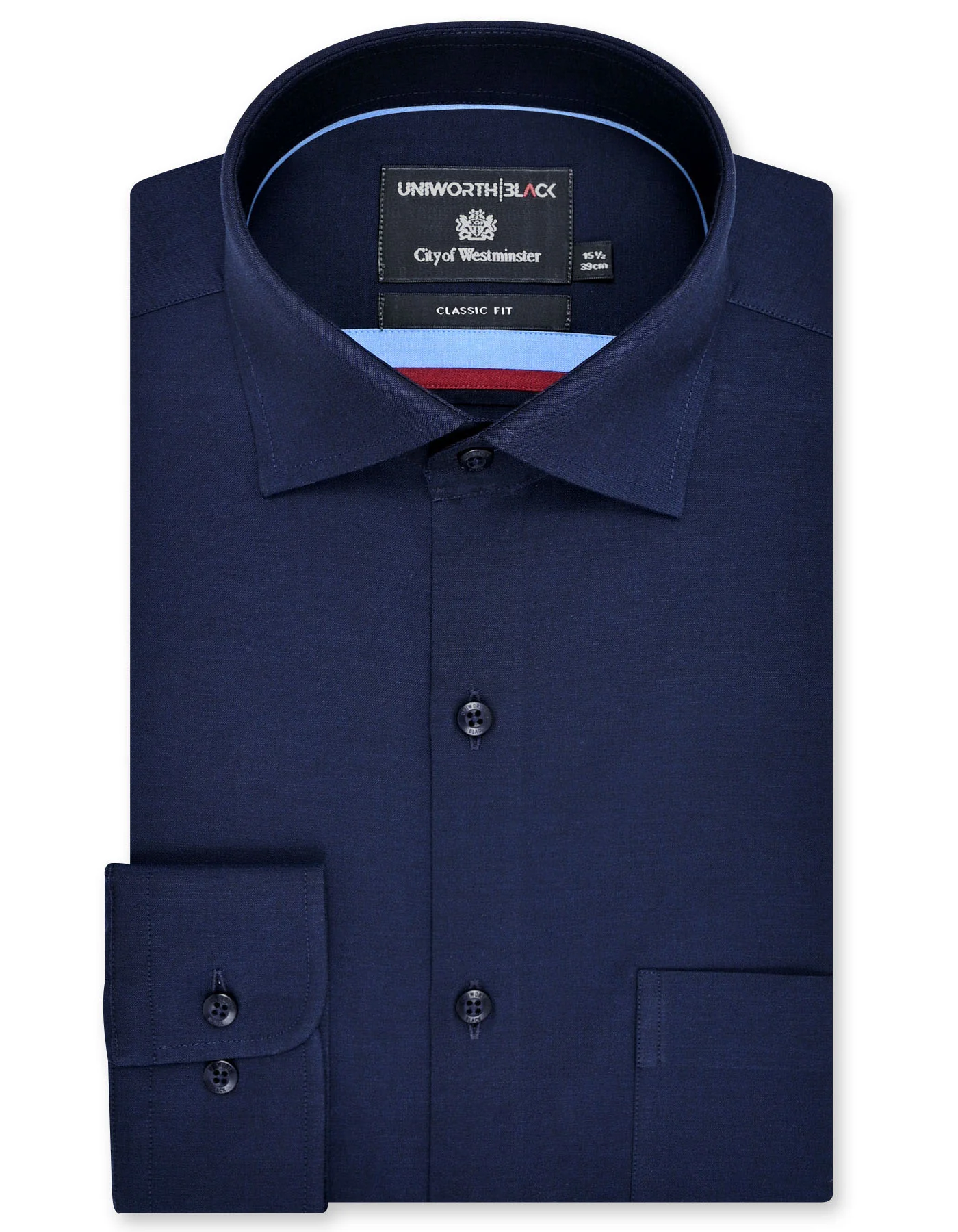 Navy Plain Classic Fit Shirt