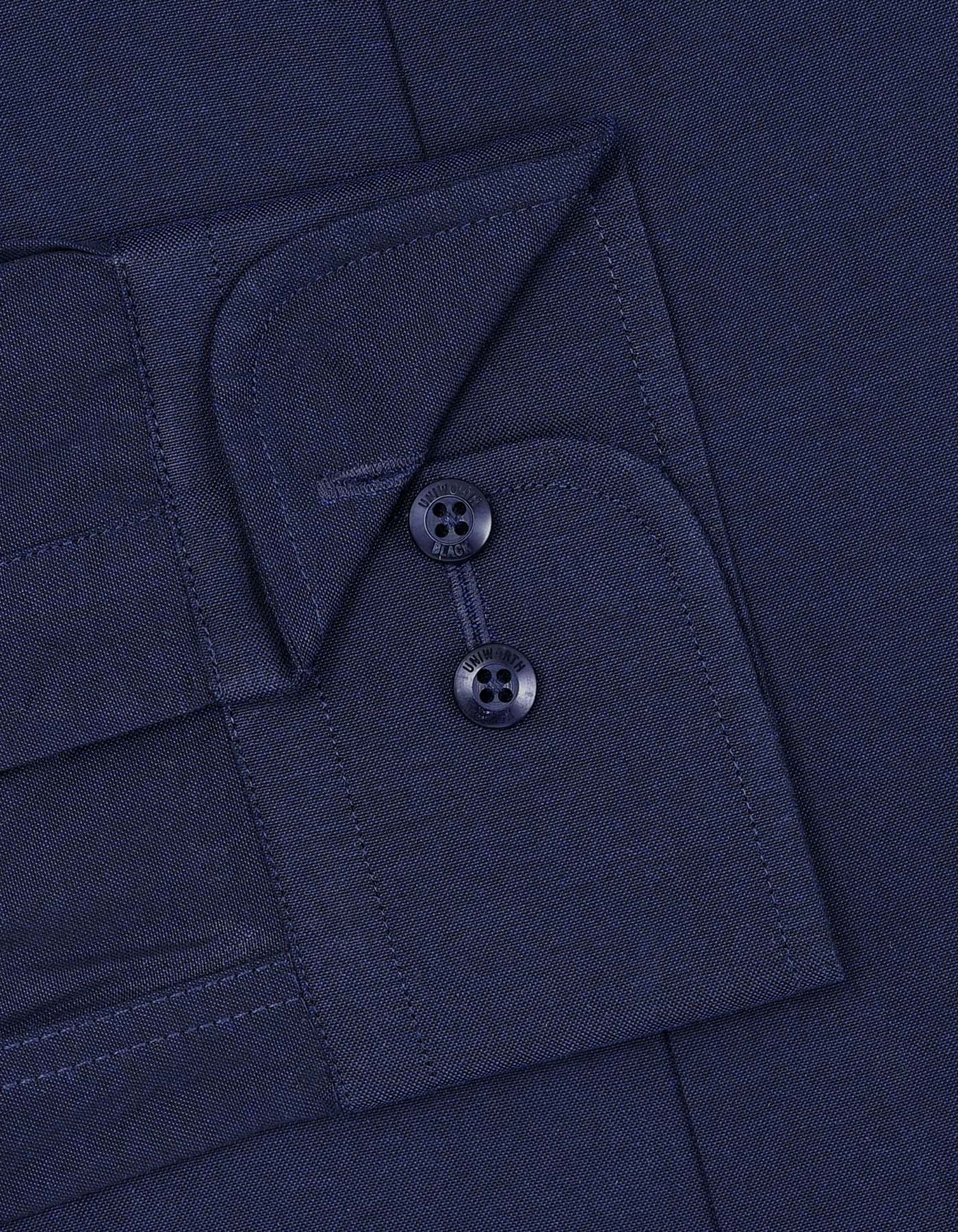 Navy Plain Classic Fit Shirt - Image 3