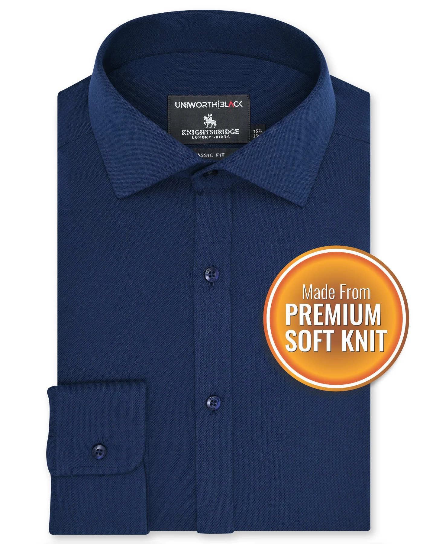 Navy Plain Classic Fit Shirt