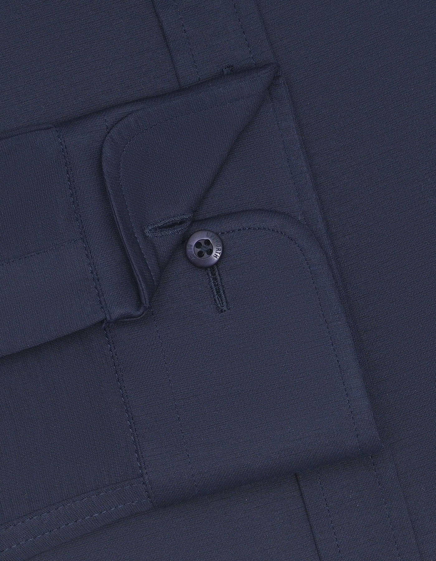 Navy Plain Classic Fit Shirt - Image 4