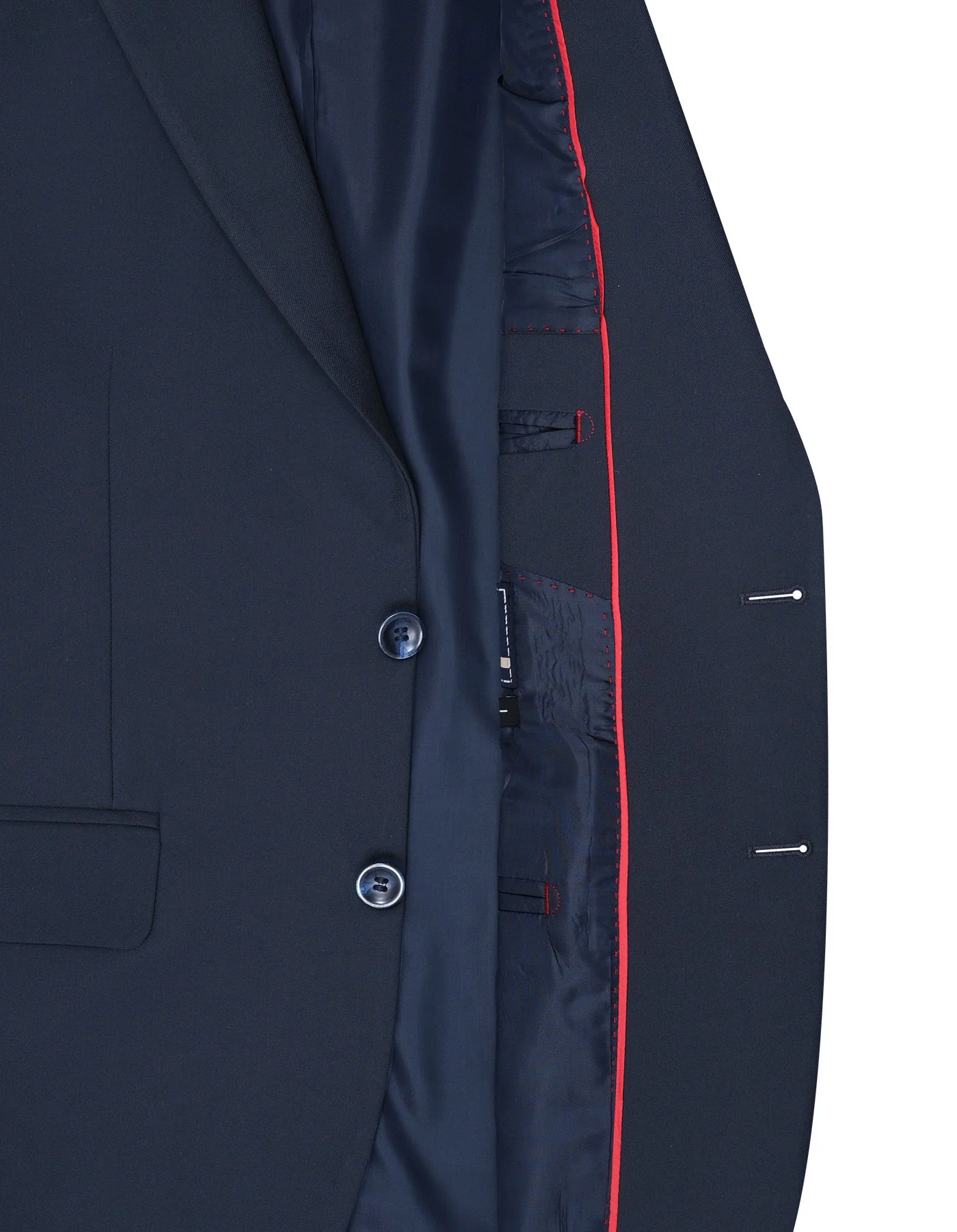 Navy Plain Classic Fit Suit - Image 4