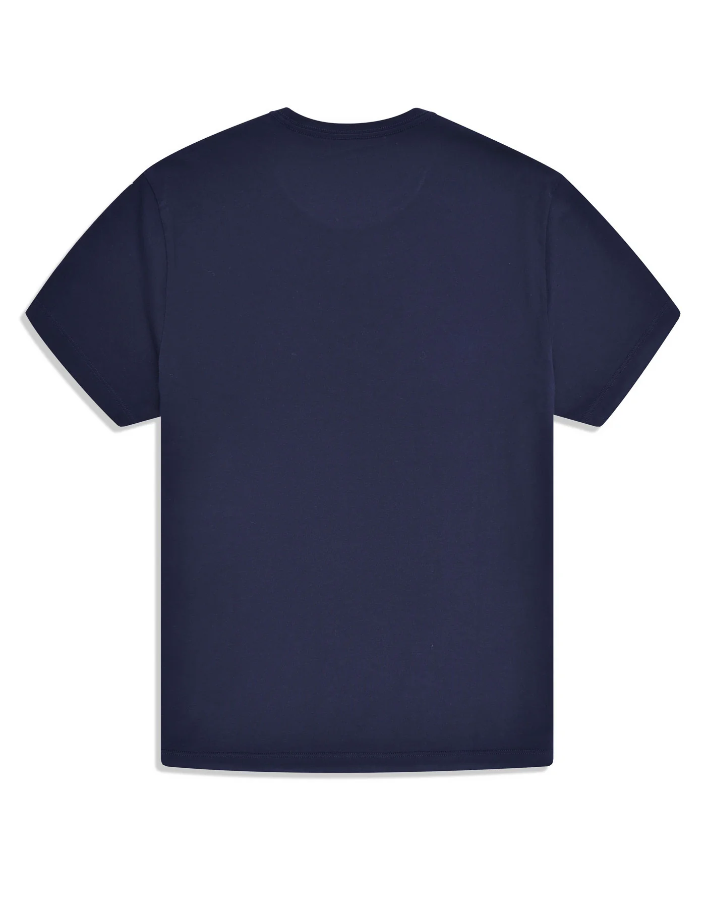 Navy Plain Crew Neck Supima T-Shirt - Image 4