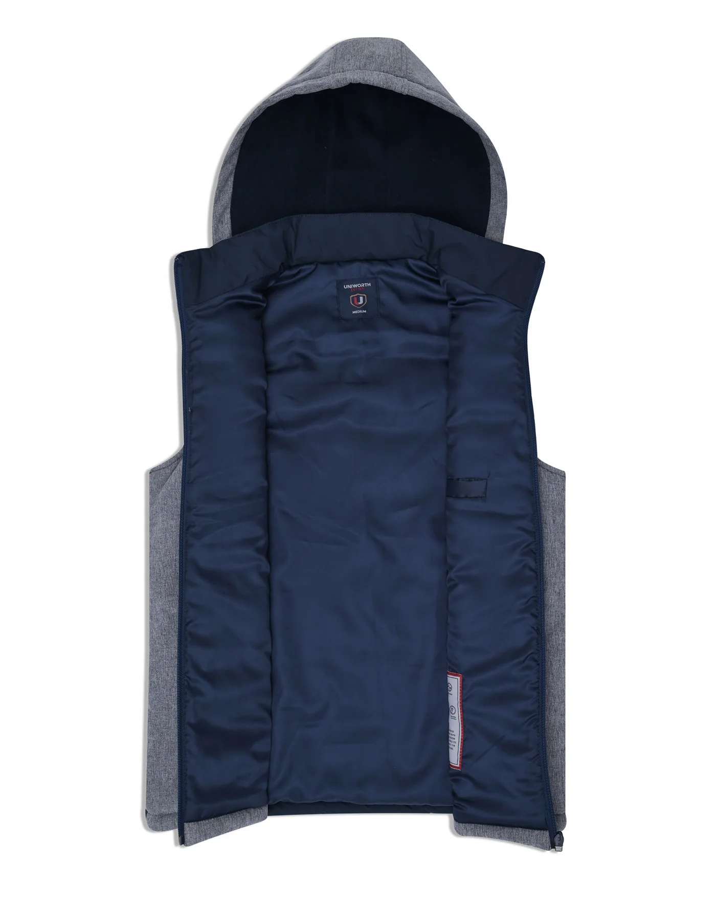 Navy Plain Gilet Jacket - Image 4