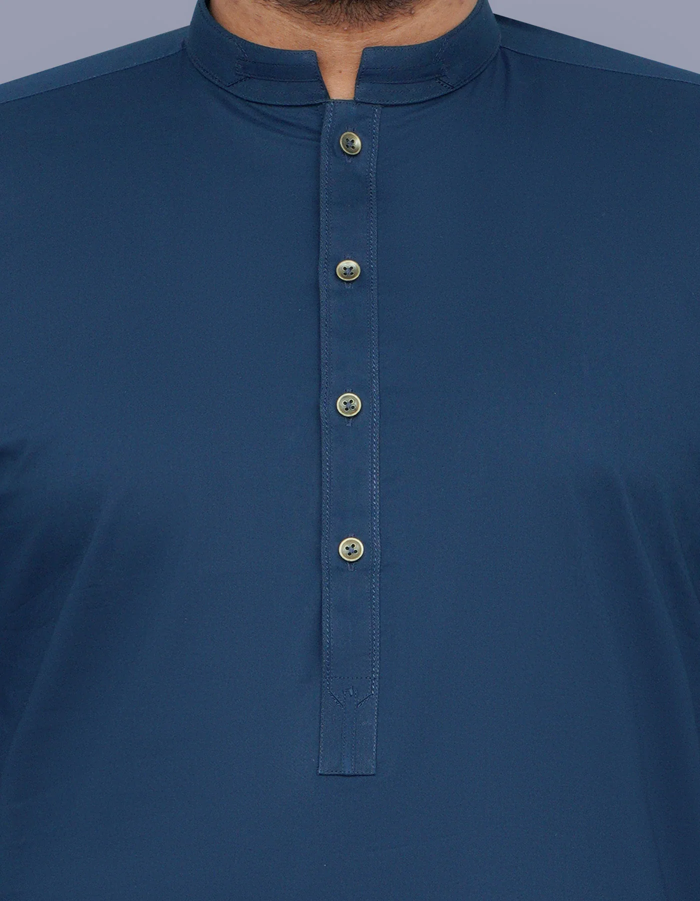 Navy Plain Kameez Shalwar - Image 2