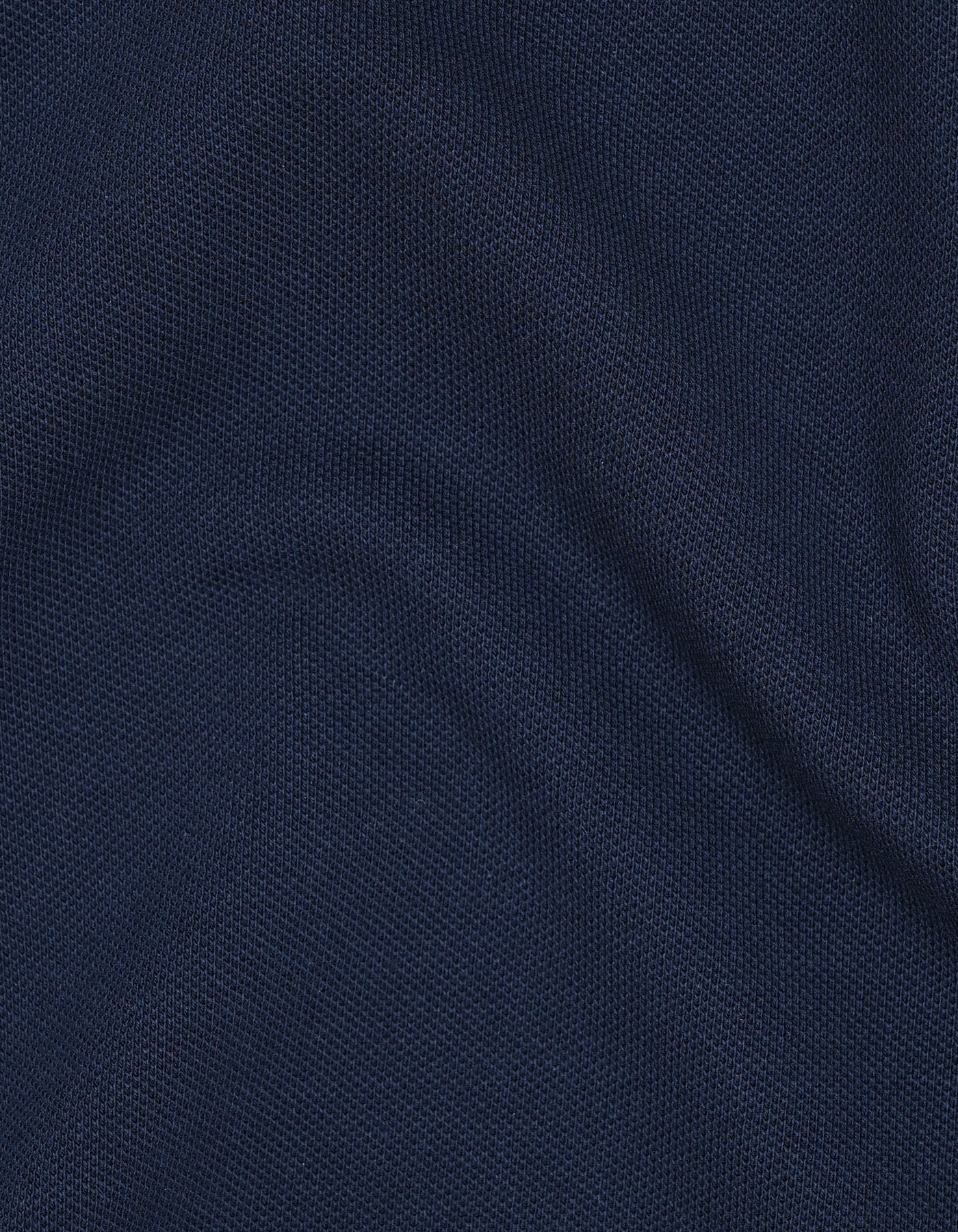 Navy Plain Pique Polo Shirt - Image 6