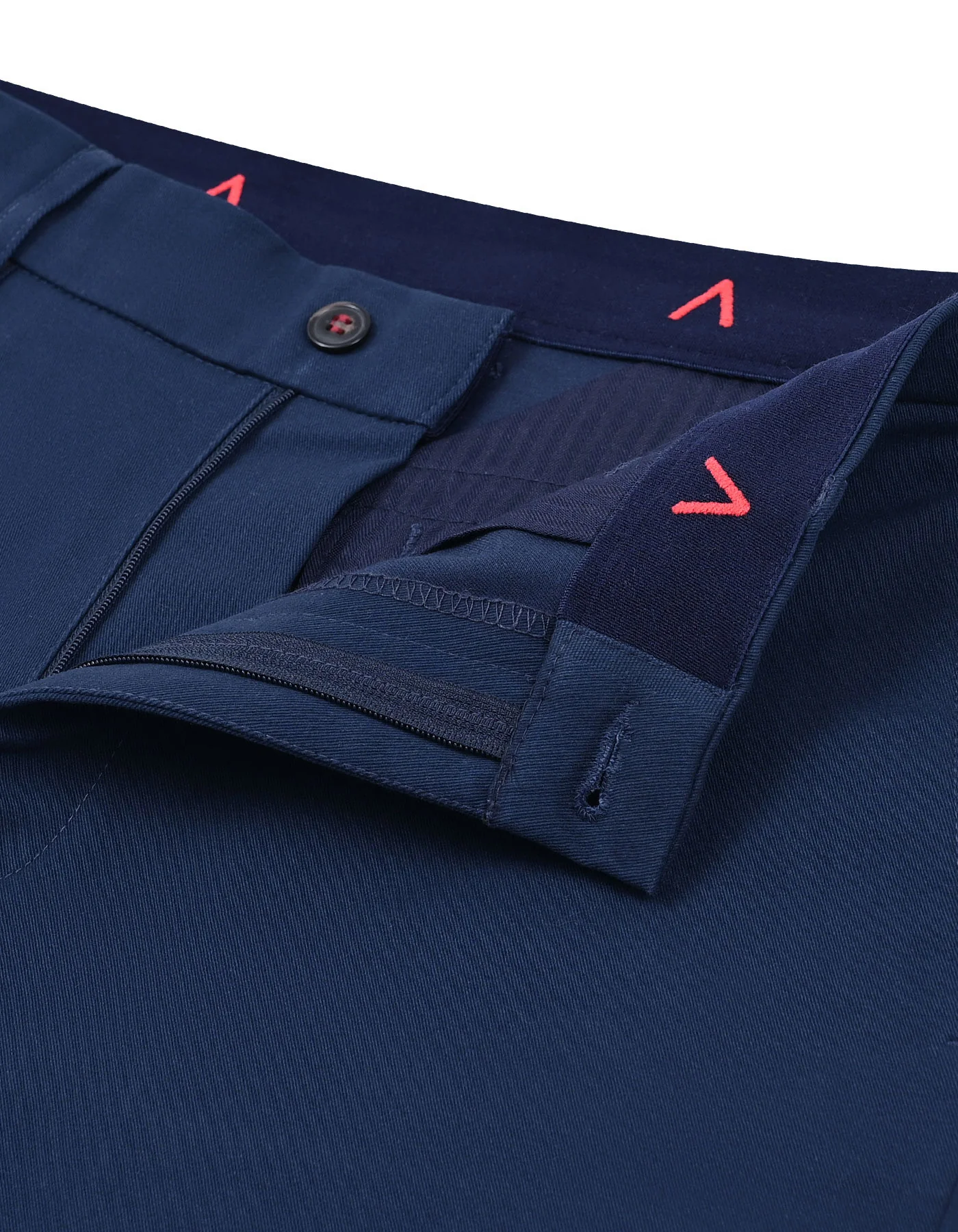 Navy Plain Smart Fit Cotton Trouser - Image 2