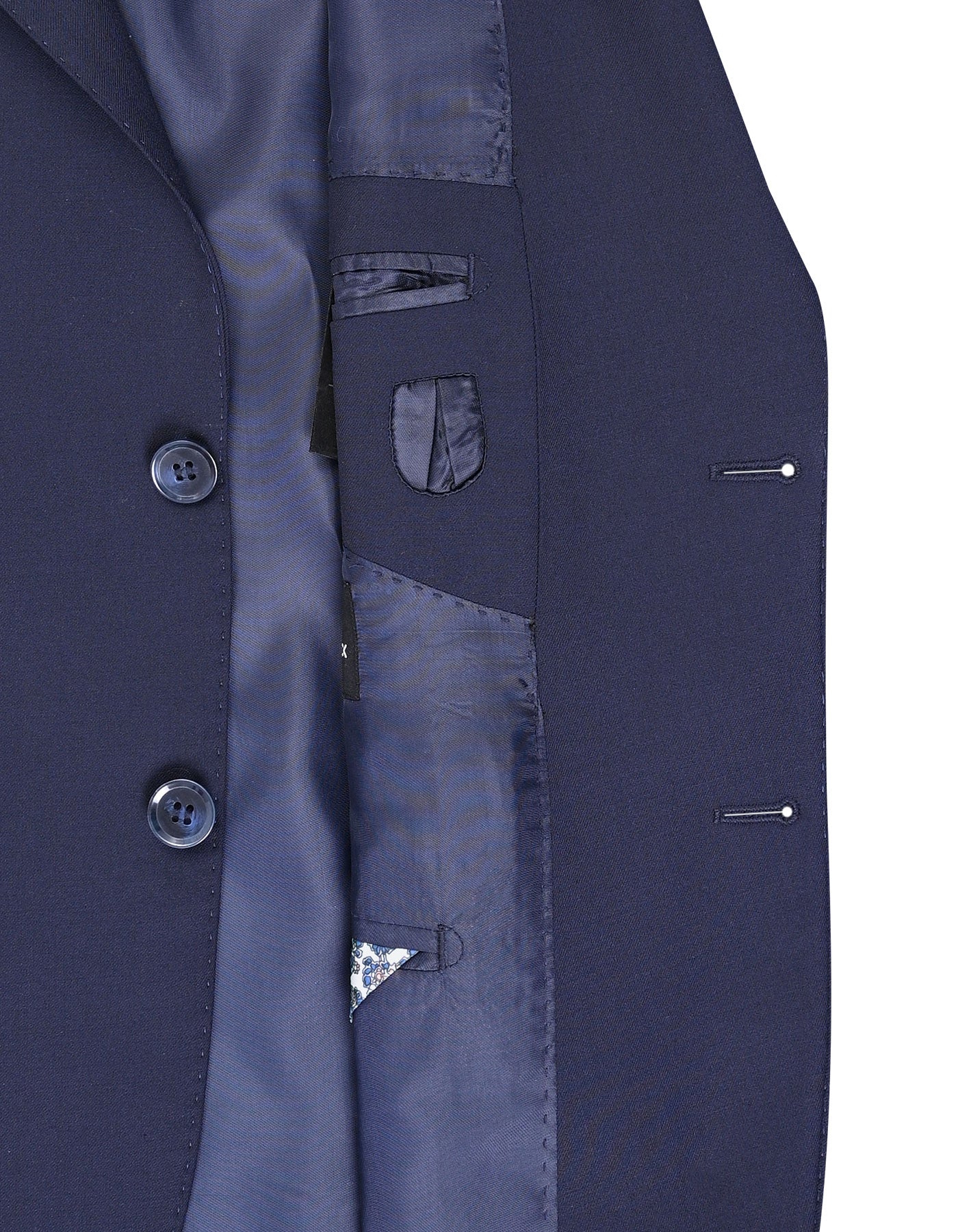 Navy Plain Smart Fit Suit - Image 4