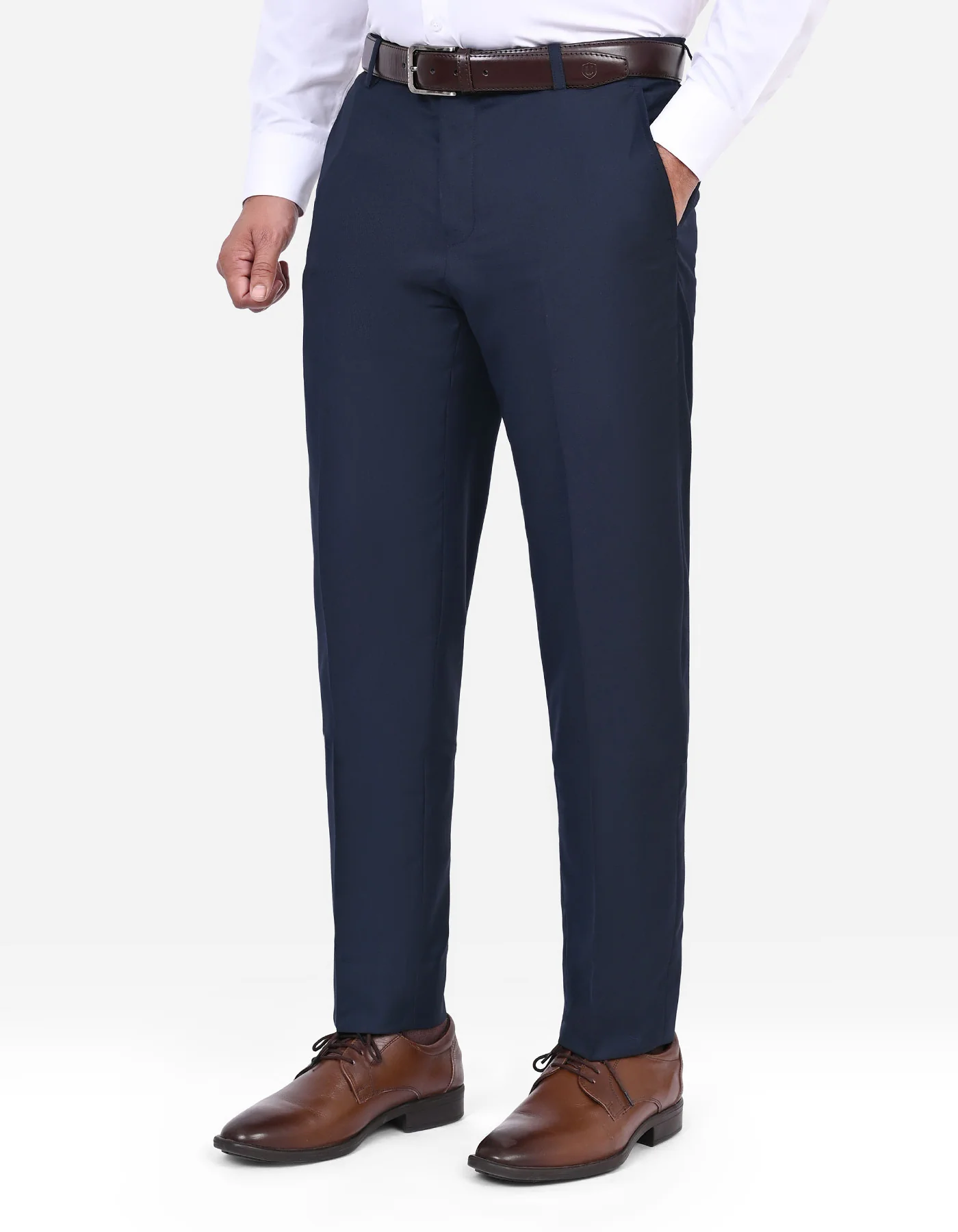 Navy Plain Smart Fit Suit - Image 2