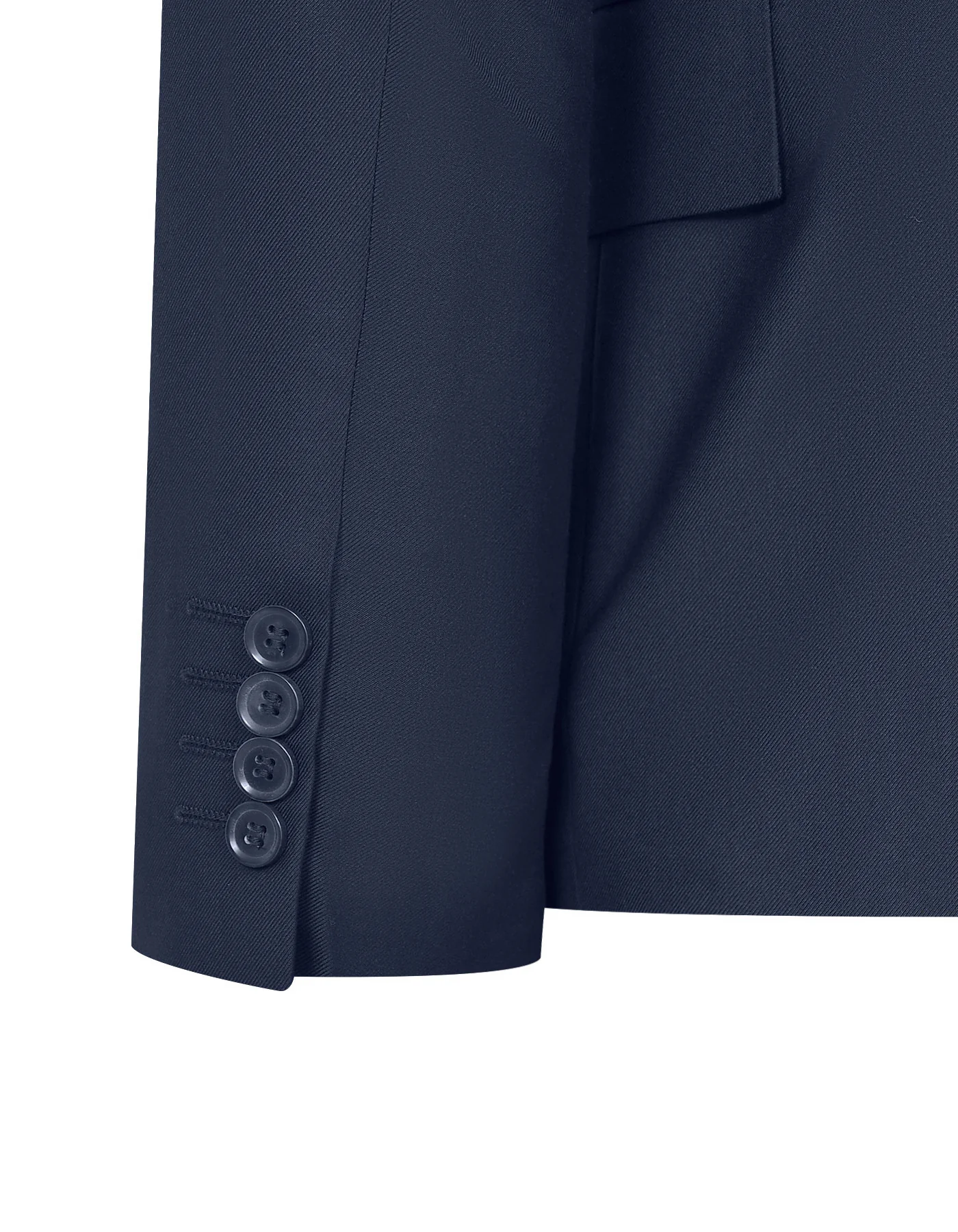 Navy Plain Smart Fit Suit - Image 3