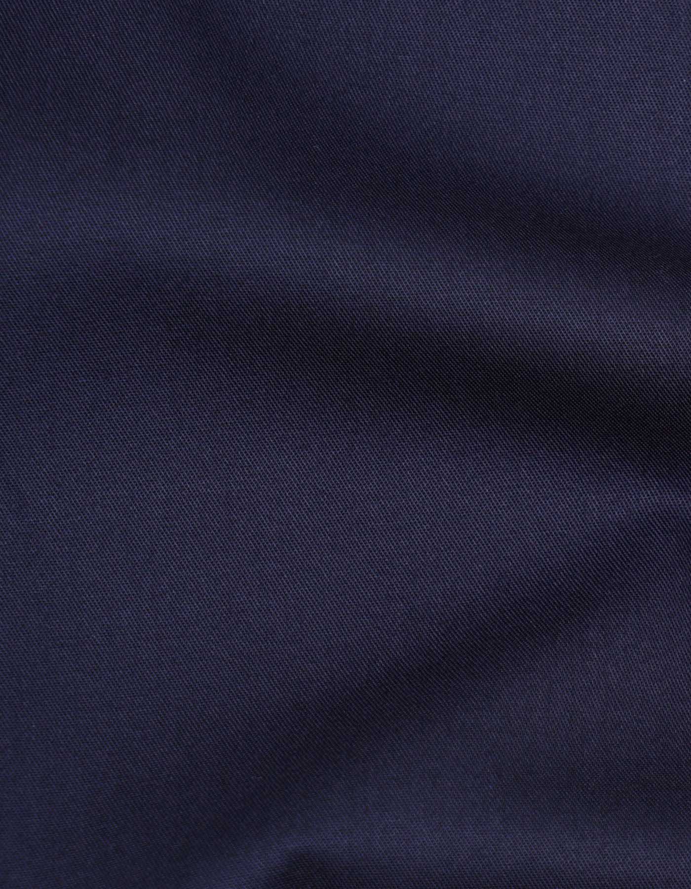 Navy Plain Tailored Smart Fit Shirt - Image 4