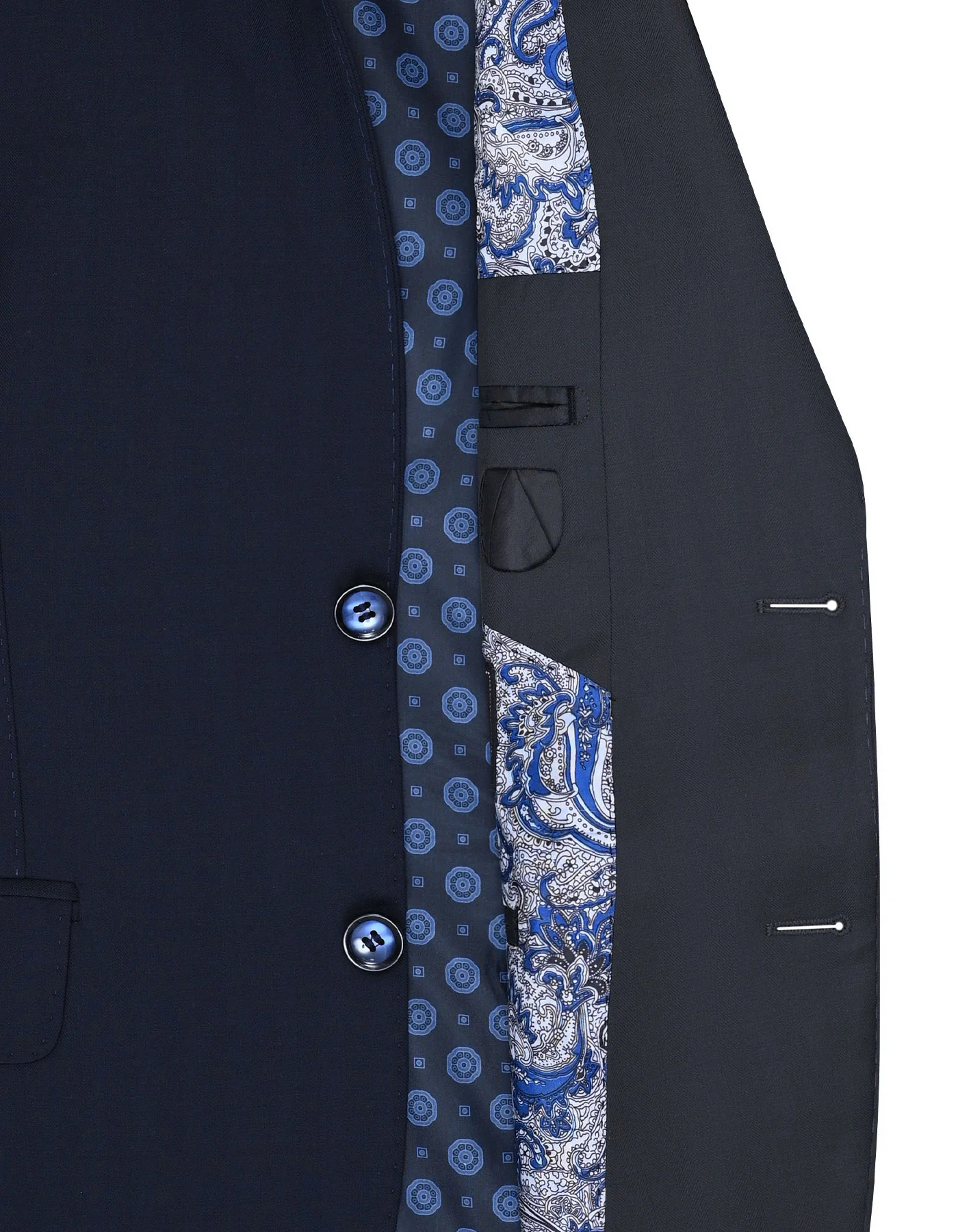 Navy Plain Tailored Smart Fit Suit - Image 5