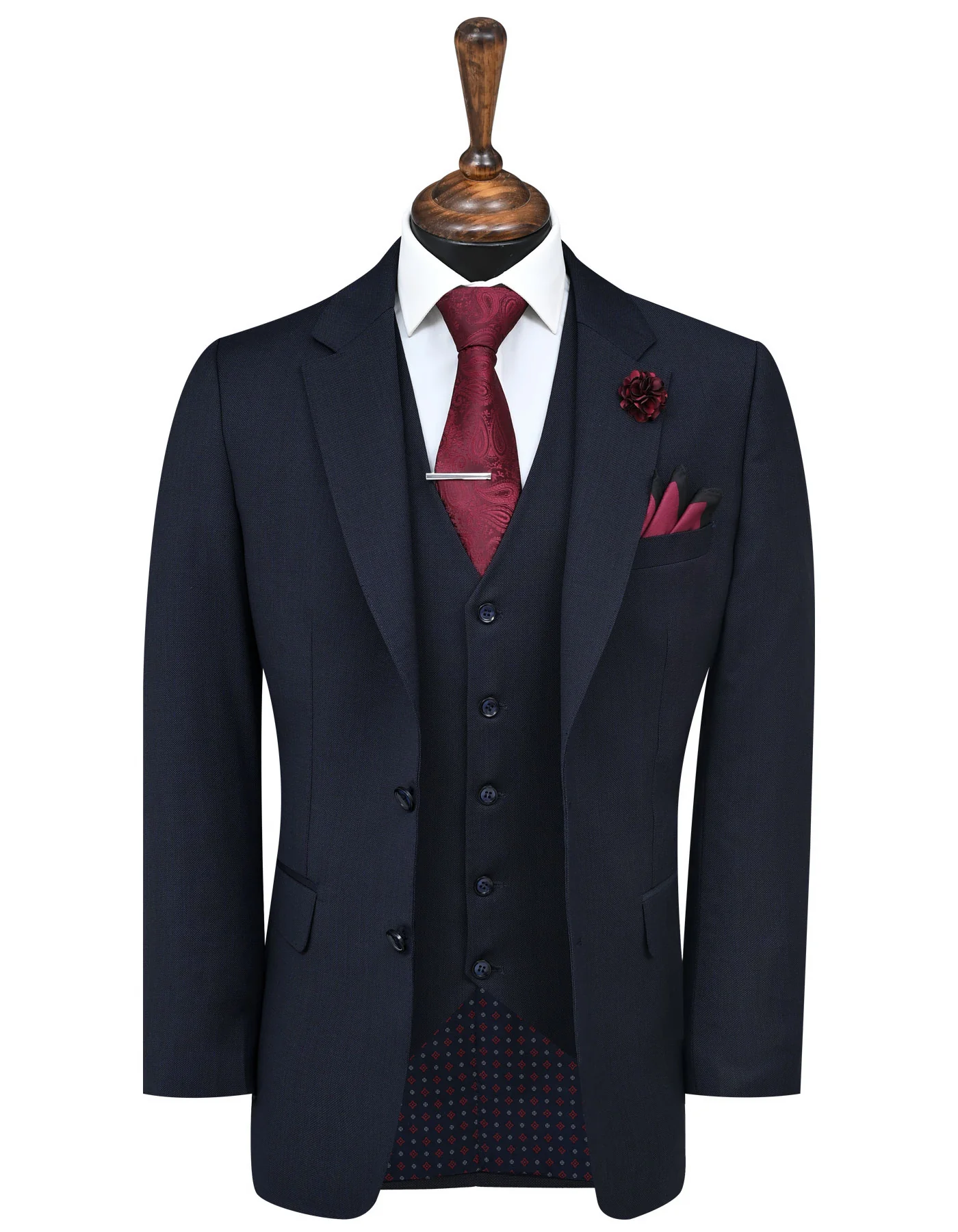 Navy Plain Tailored Smart Fit Suit