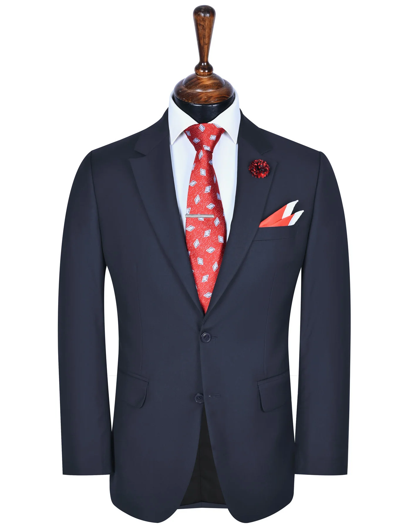 Navy Plain Tailored Smart Fit Suit