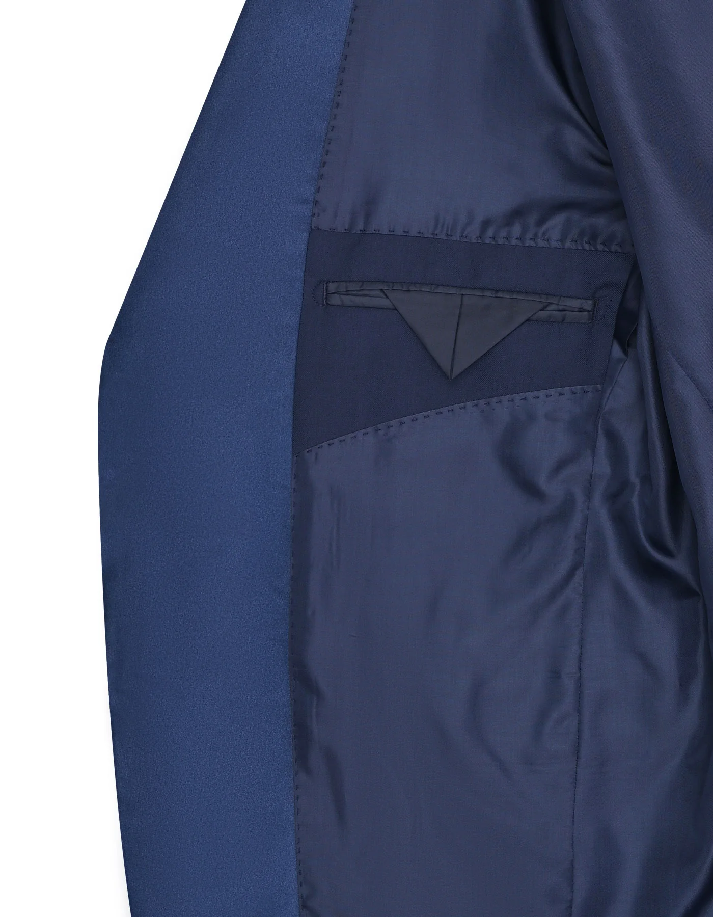 Navy Plain Tailored Smart Fit Tuxedo Suit - Image 6
