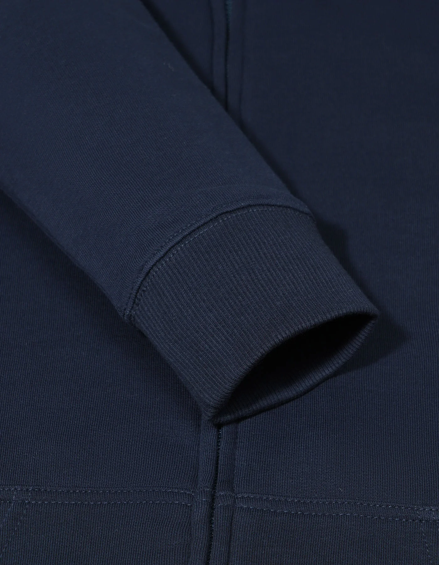 Navy Plain Zipper Hoodie - Image 4