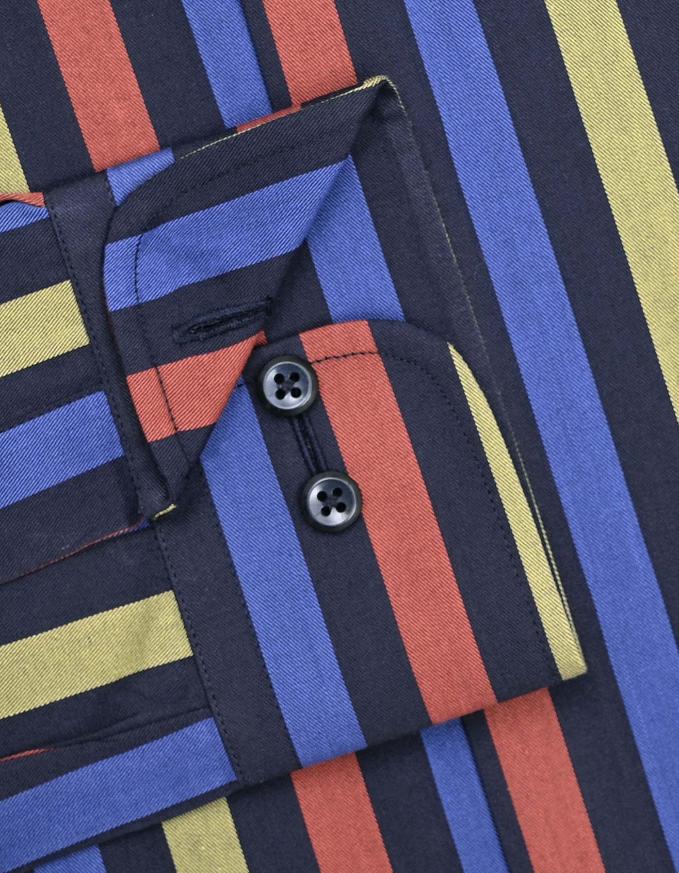 Navy/Red Stripe Tailored Smart Fit Shirt - Image 3
