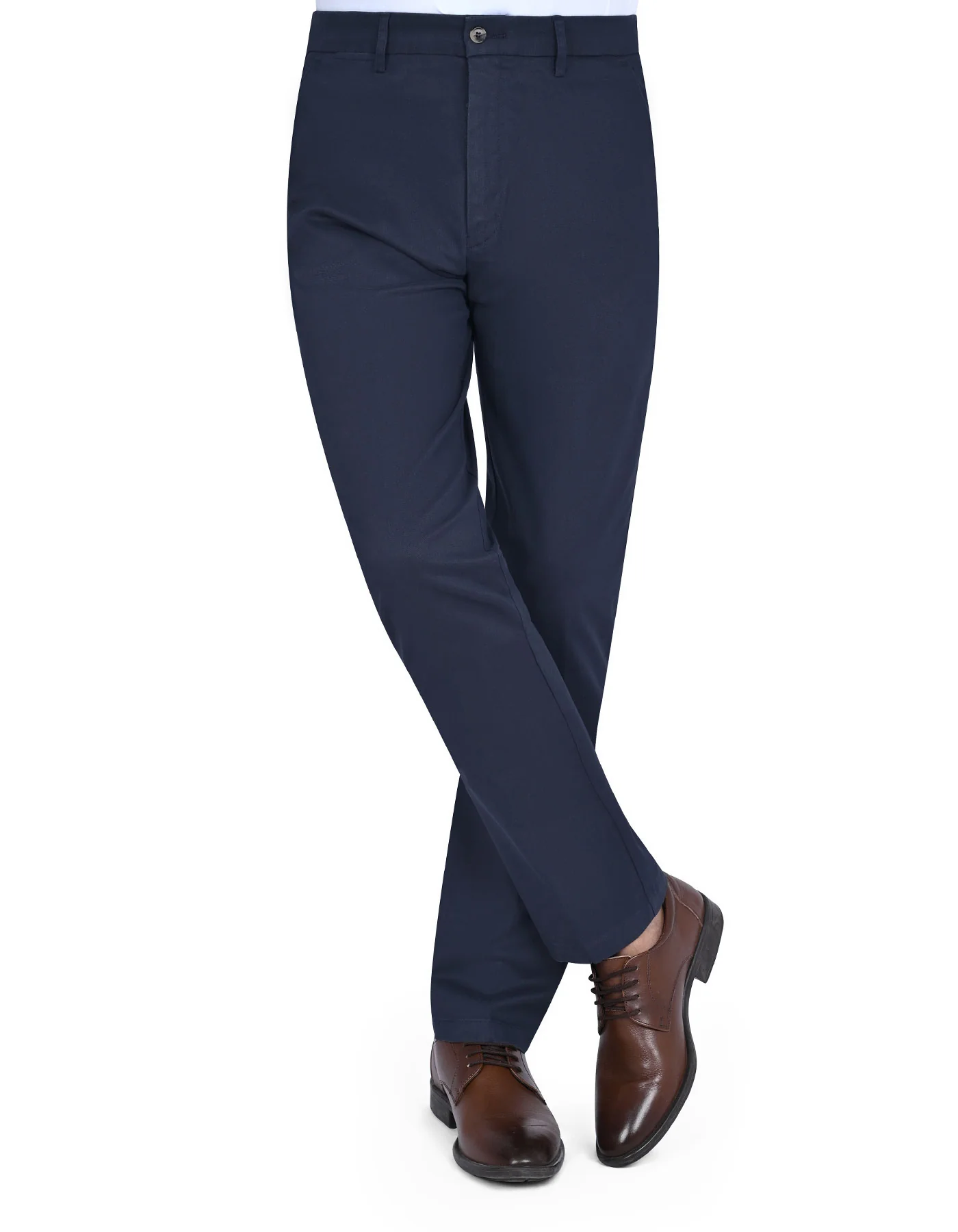 Navy Smart Fit Cotton Trouser