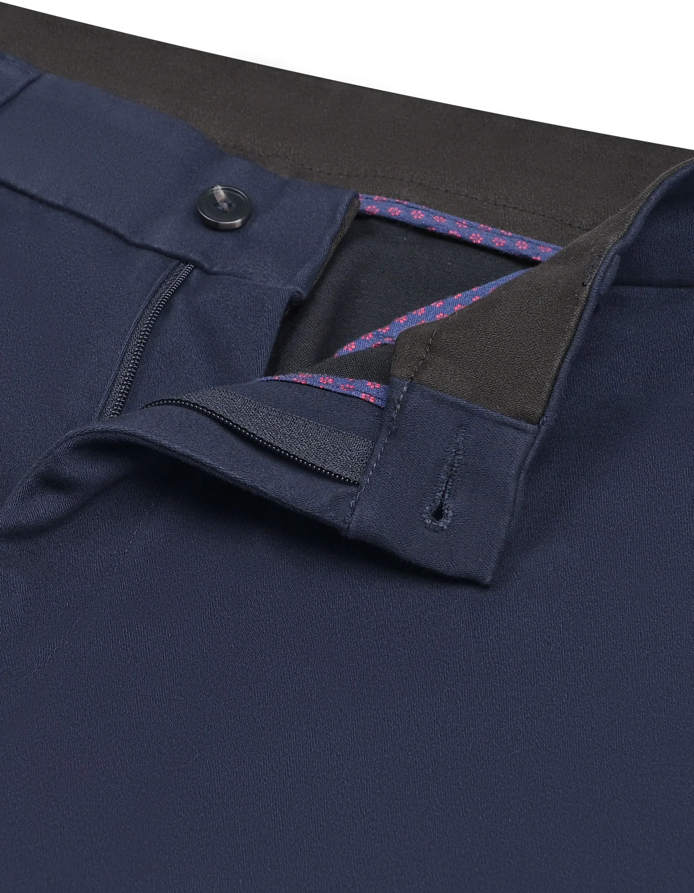 Navy Smart Fit Cotton Trouser - Image 2