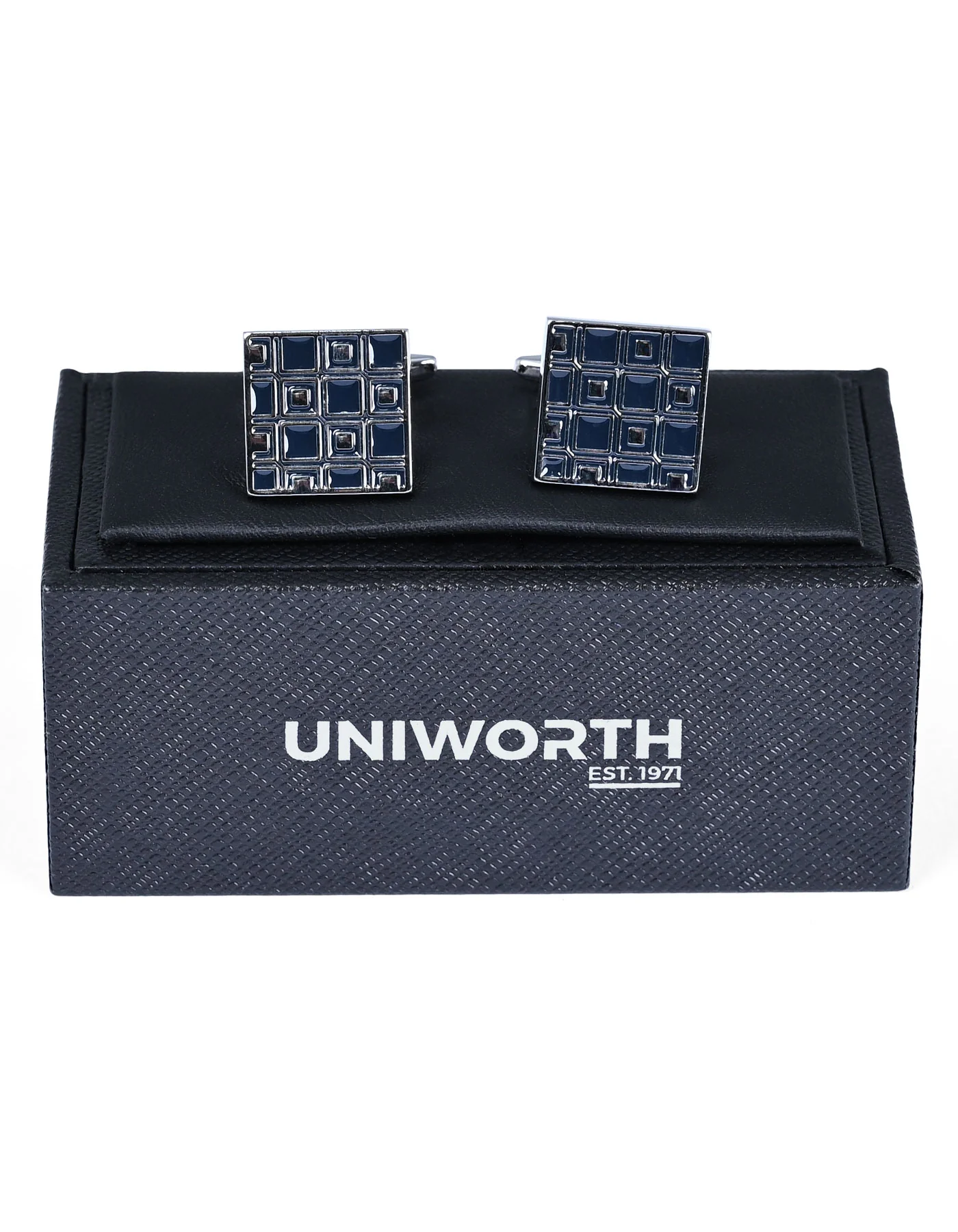Navy Square Cufflink - Image 2