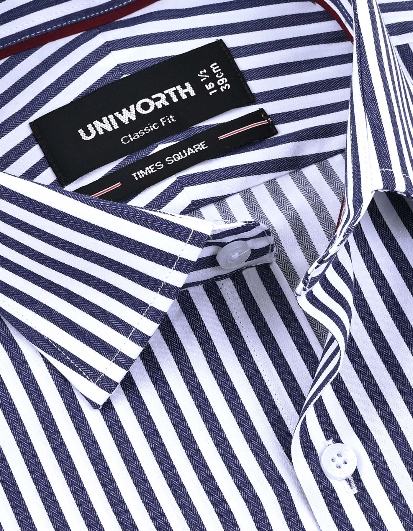 Navy Stripe Classic Fit Shirt - Image 2