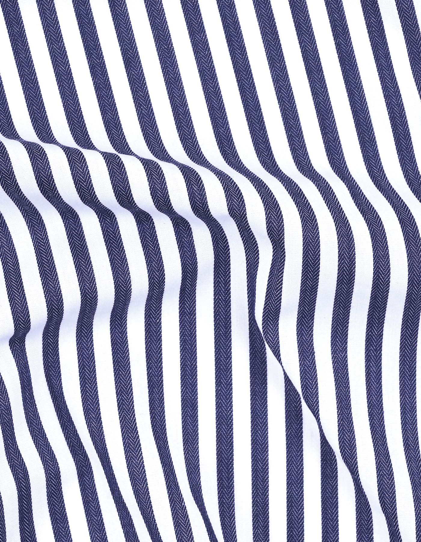 Navy Stripe Classic Fit Shirt - Image 4