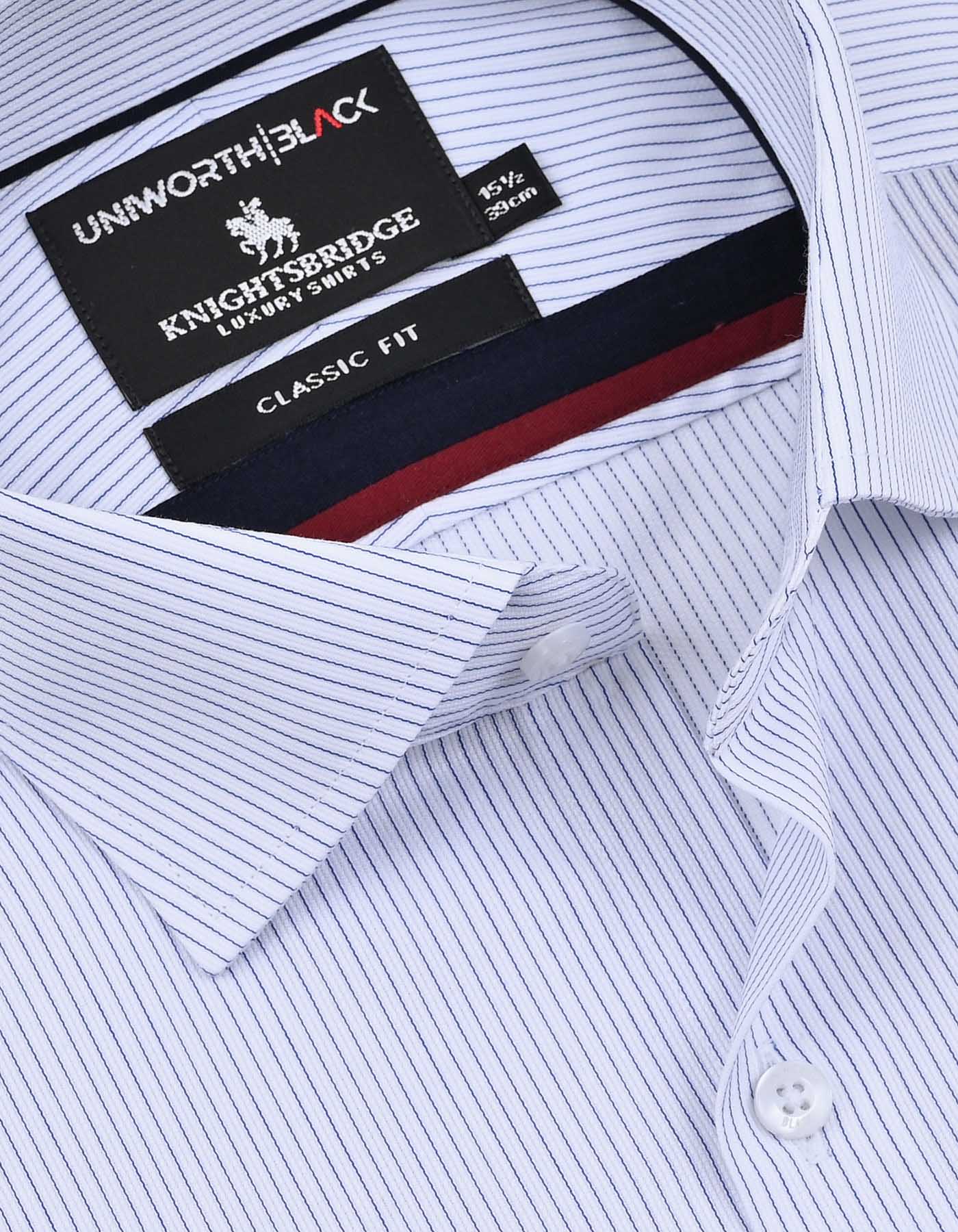 Navy Stripe Classic Fit Shirt - Image 2