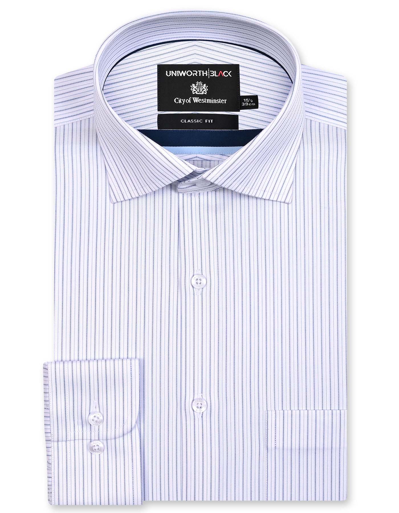 Navy Stripe Classic Fit Shirt