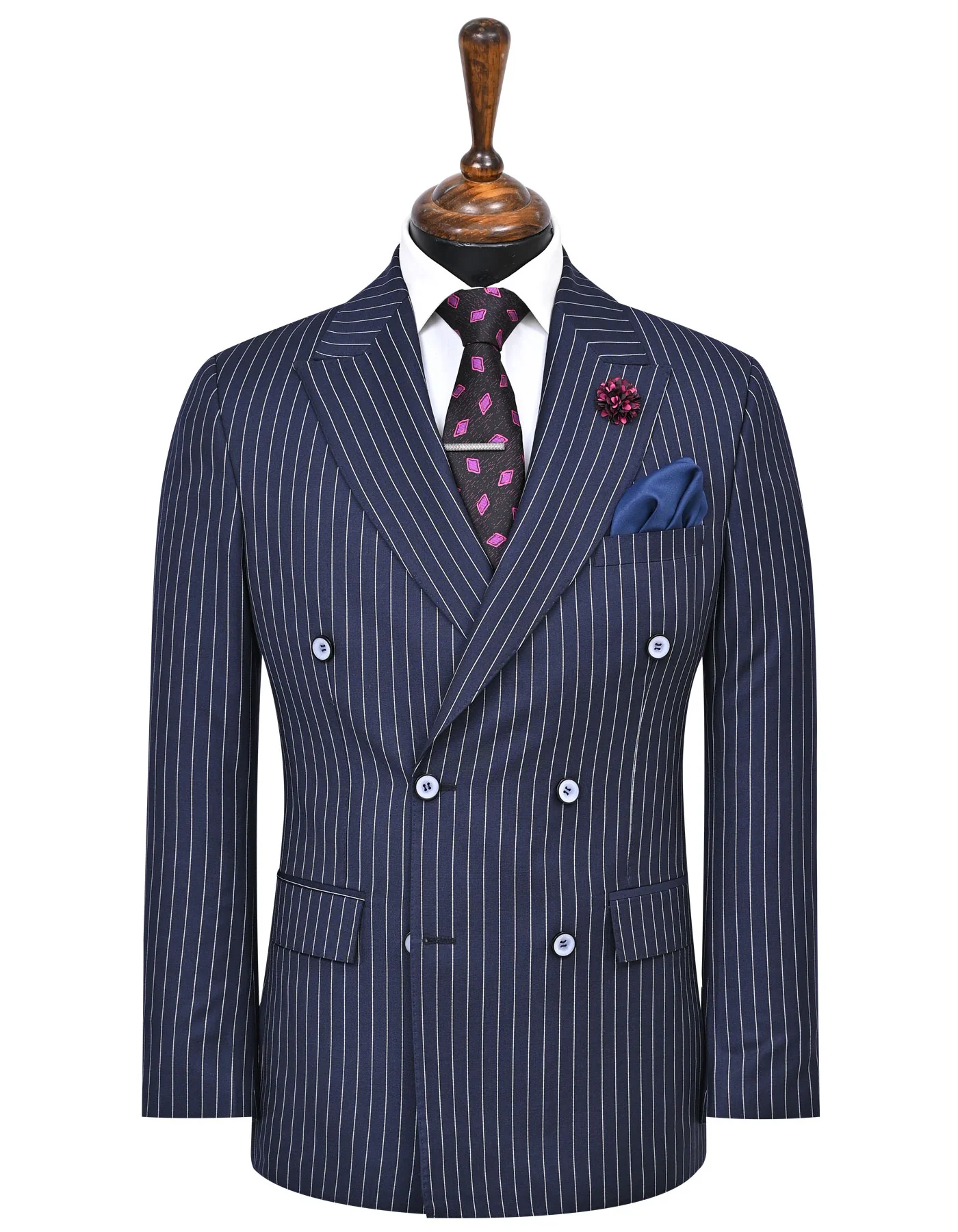 Navy Stripe Classic Fit Suit