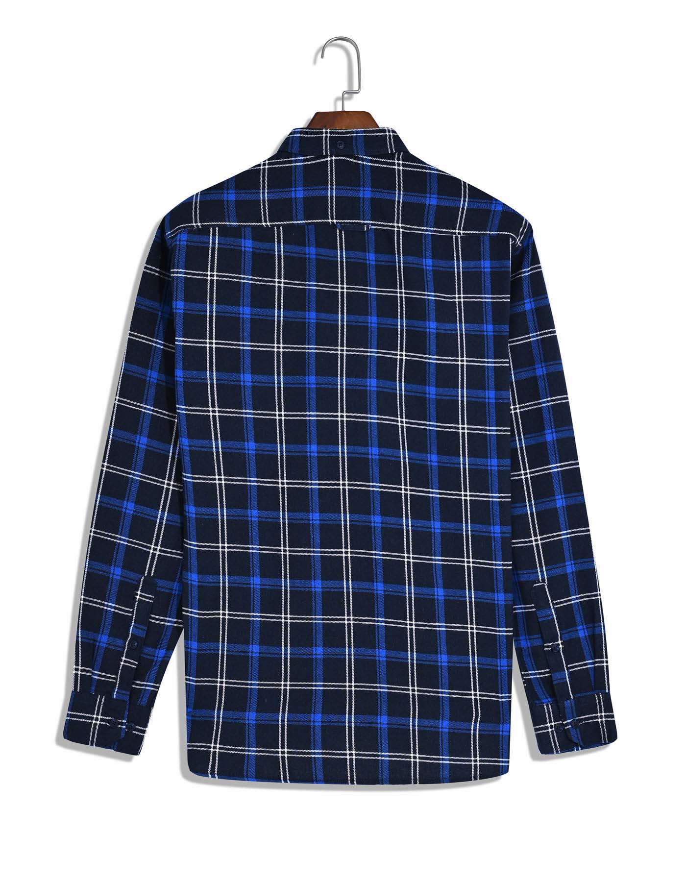 Navy Stripe Regular Fit Casual Shirt - Image 5