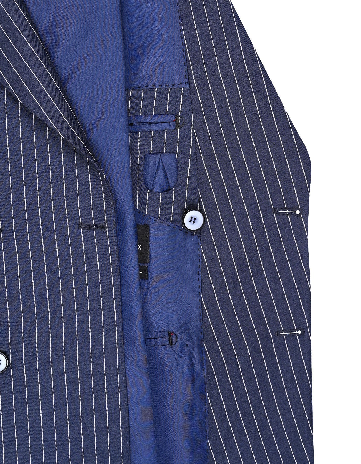 Navy Stripe Smart Fit Suit - Image 5