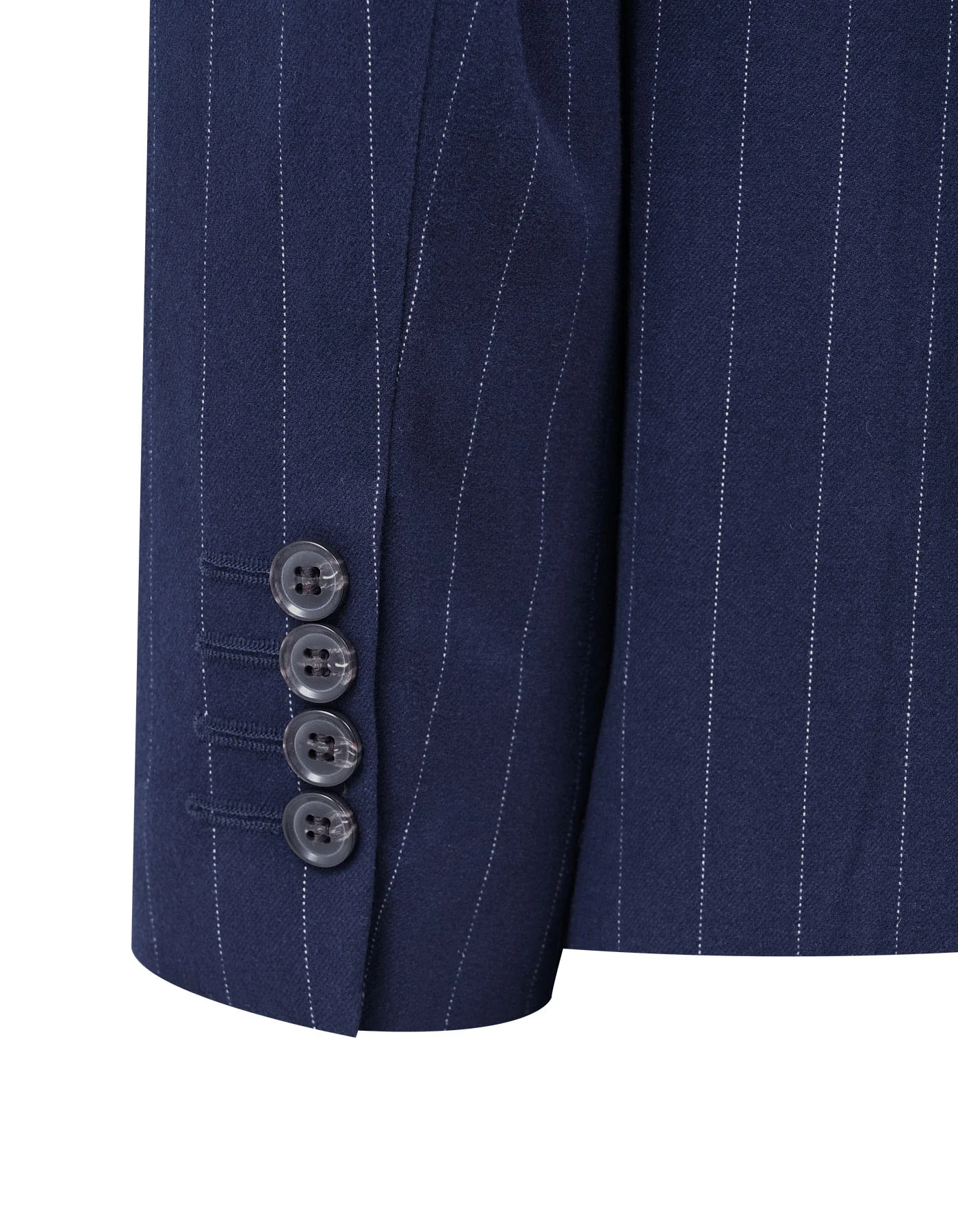 Navy Stripe Tailored Smart Fit Coat - Image 4