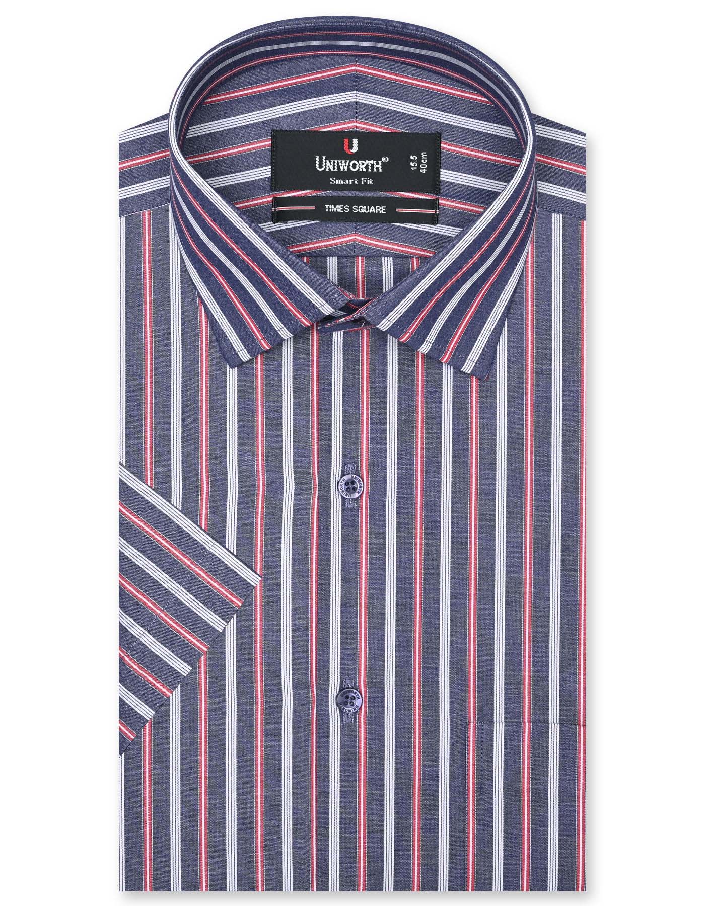 Navy Stripe Tailored Smart Fit Shirt