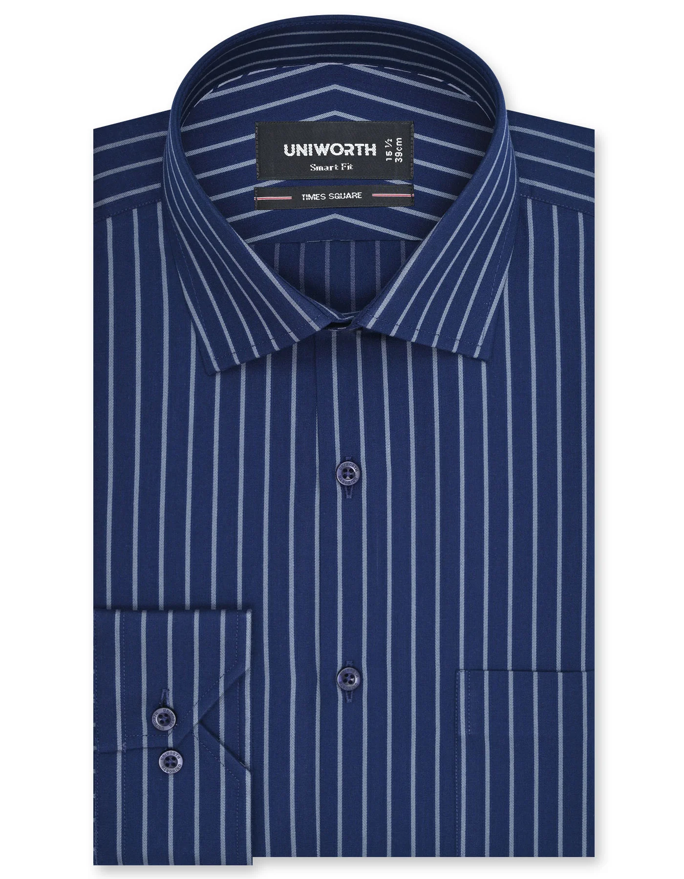 Navy Stripe Tailored Smart Fit Shirt