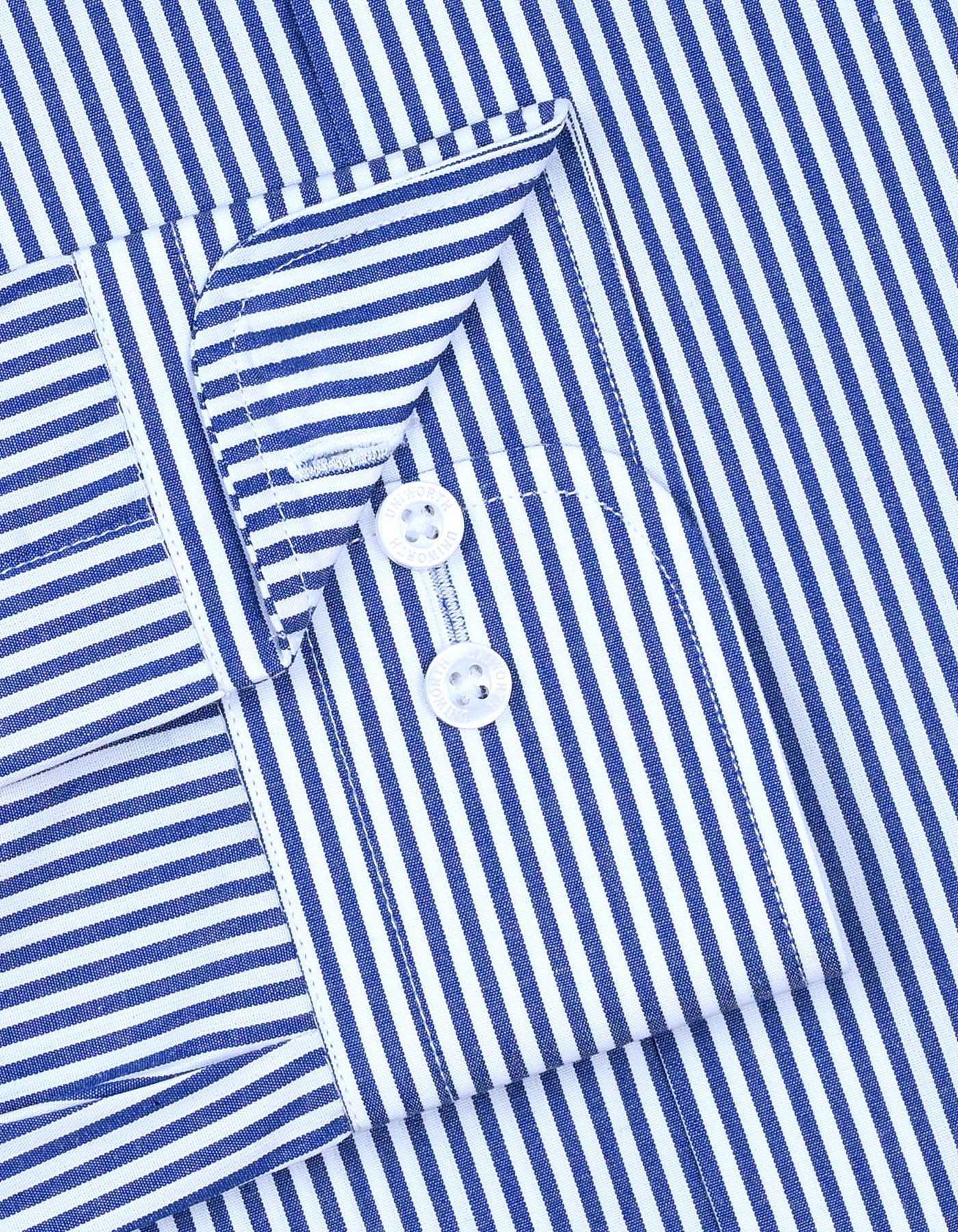 Navy Stripe Tailored Smart Fit Shirt - Image 3