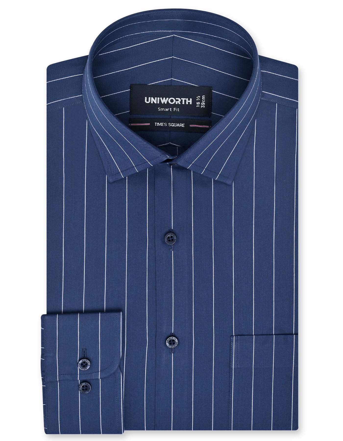 Navy Stripe Tailored Smart Fit Shirt