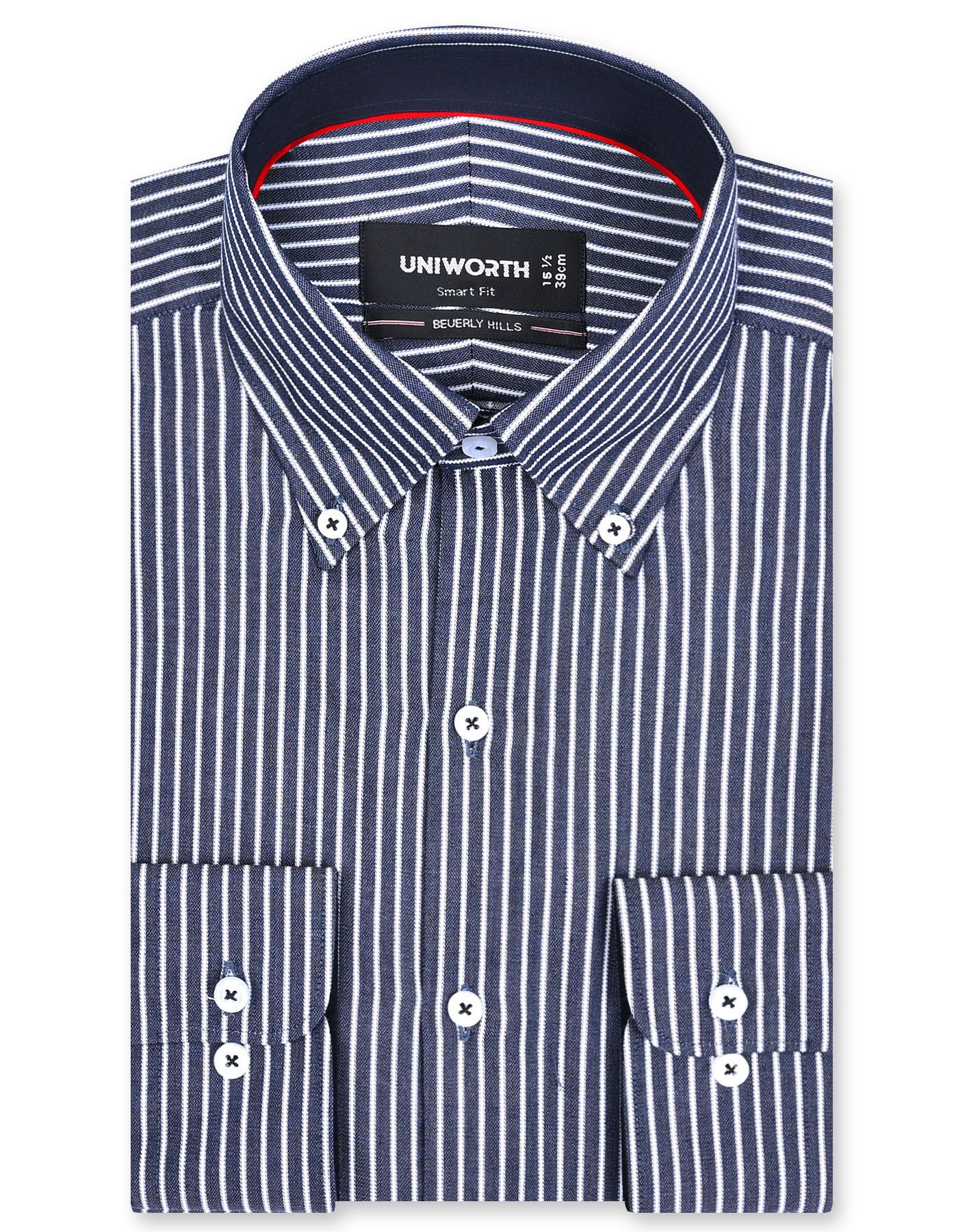 Navy Stripe Tailored Smart Fit Shirt
